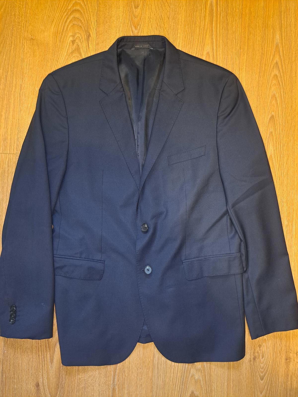 Hugo Boss Hugo Boss Guabello Sport Coat Mens 42R Navy Blue Virgin Wool Size 42R - 1 Thumbnail