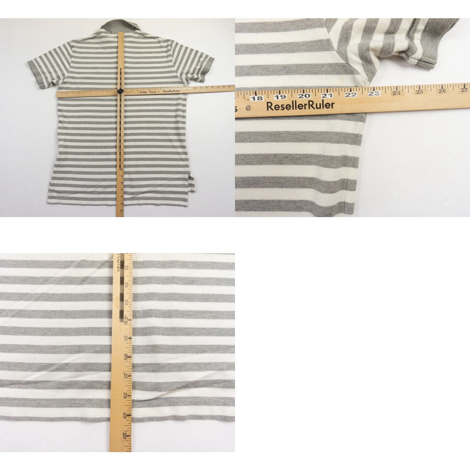 Polo Ralph Lauren Polo Ralph Lauren Men's Large Gray Striped Short Sleeve Polo Shirt Casual Preppy Size US L / EU 52-54 / 3 - 8 Thumbnail