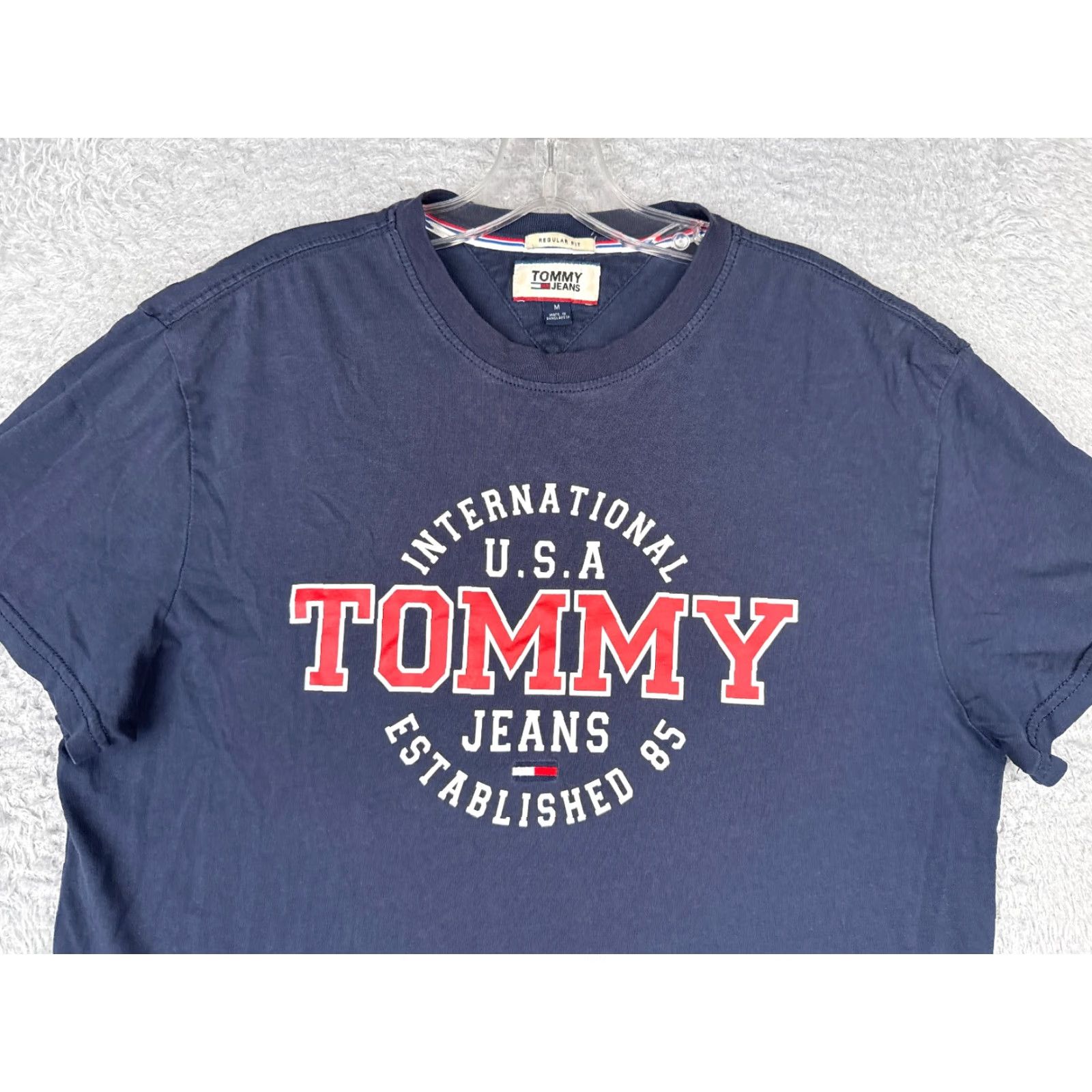 Tommy Hilfiger Tommy Hilfiger Jeans Shirt Adult Medium Blue Short Sleeve Crew Neck Cotton Logo Size US M / EU 48-50 / 2 - 4 Thumbnail