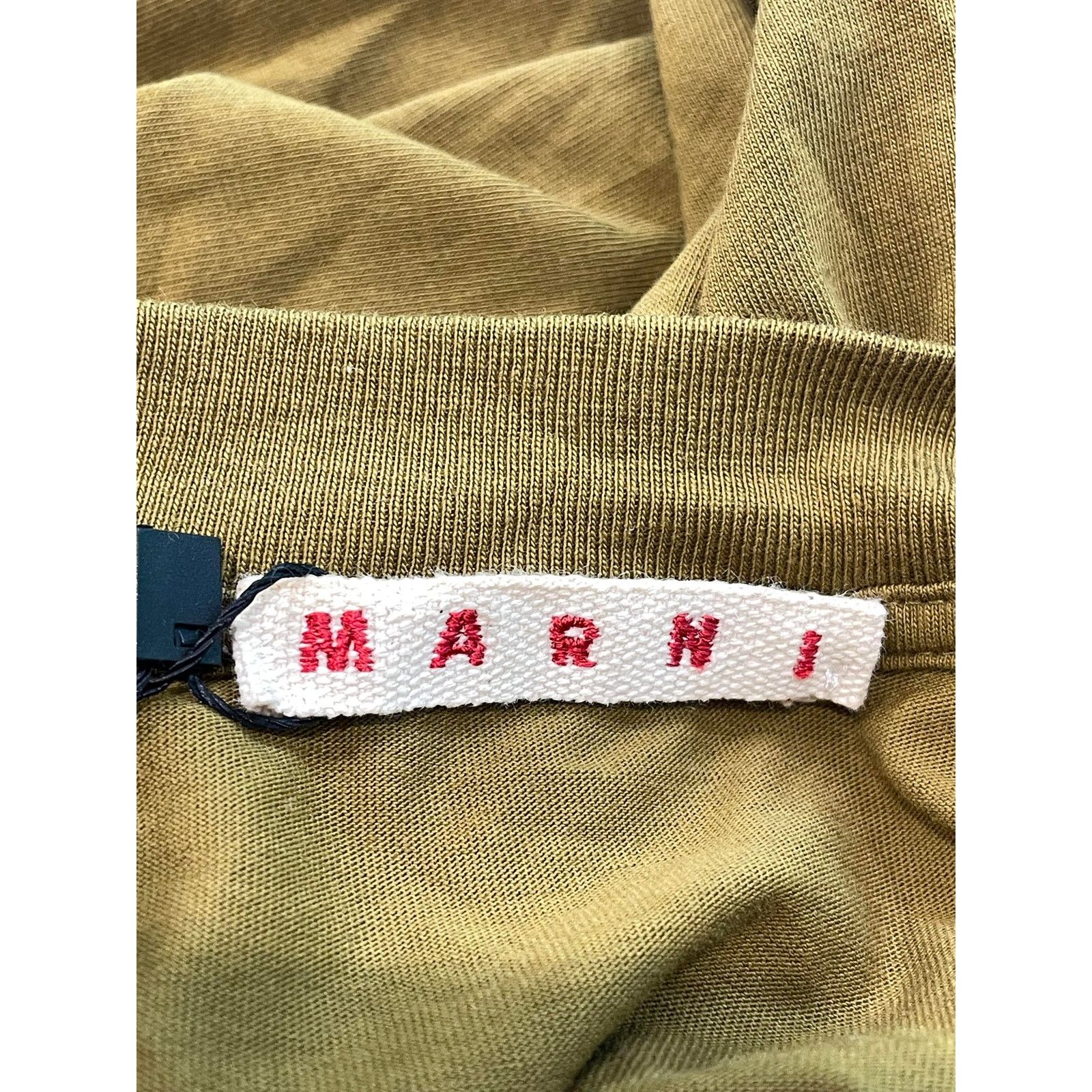 Marni Marni Multi Chest Logo Brown & Olive Tee Size US M / EU 48-50 / 2 - 3 Thumbnail