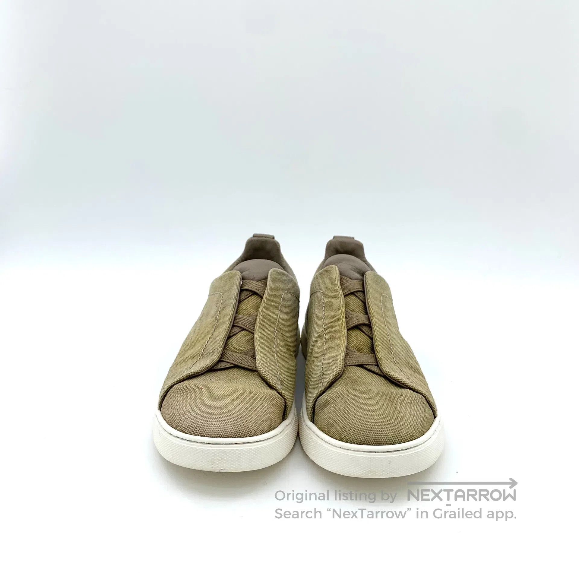 Ermenegildo Zegna Zegna Light brown slip-on flat casual single shoes| Size US 10 / EU 43 - 3 Thumbnail