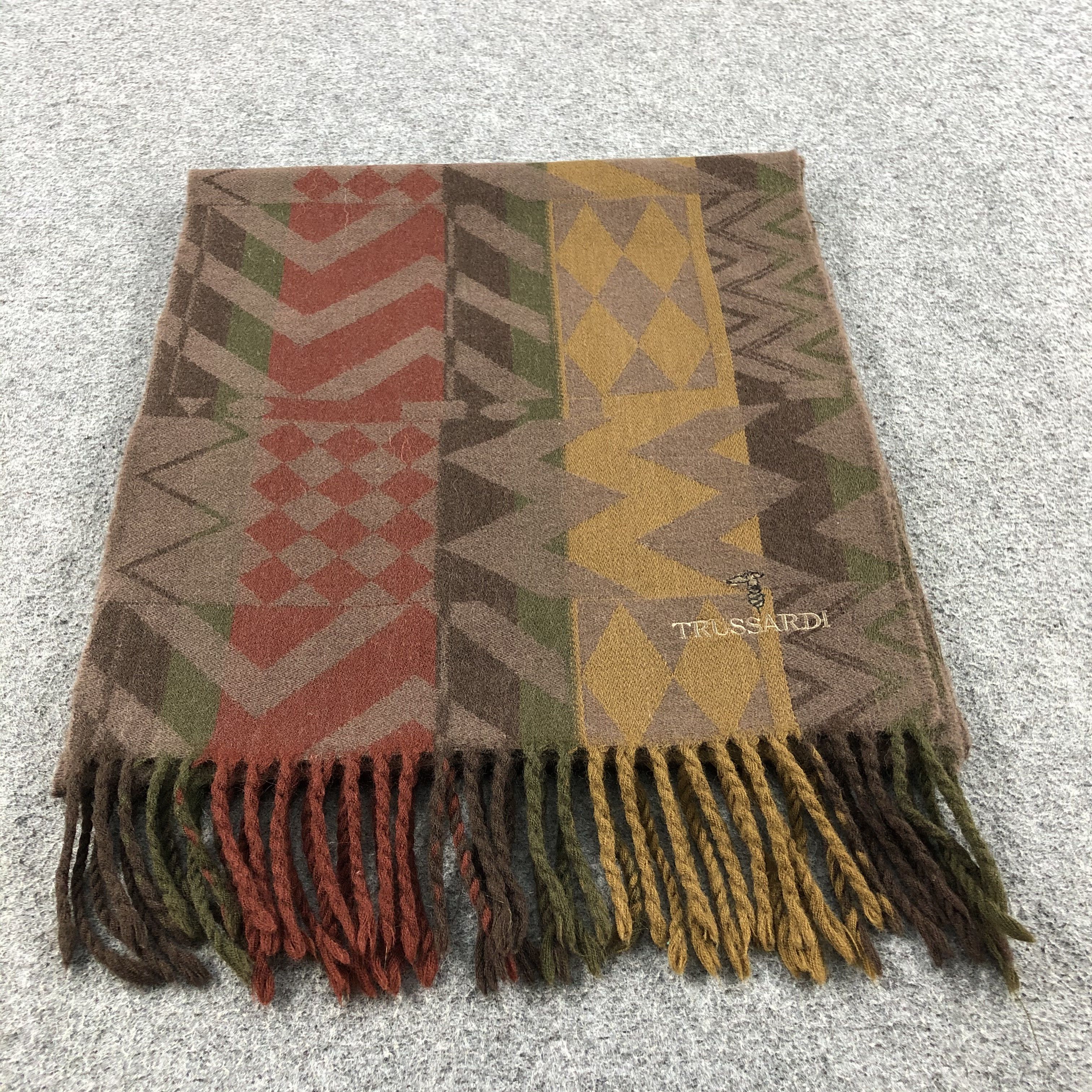 Trussardi Trussardi Native Wool Scarf Muffler V691 Size ONE SIZE - 3 Thumbnail