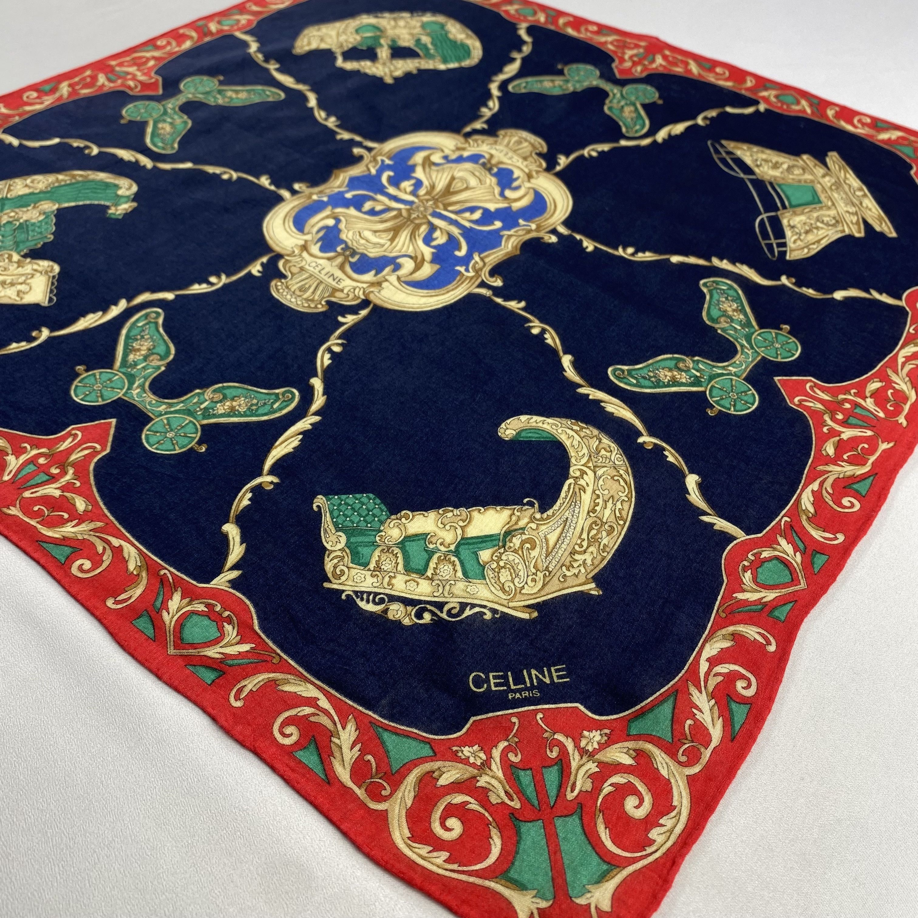 Celine × Vintage Celine Handkerchief / Neckerchief / Bandana-P1141 Size ONE SIZE - 2 Thumbnail