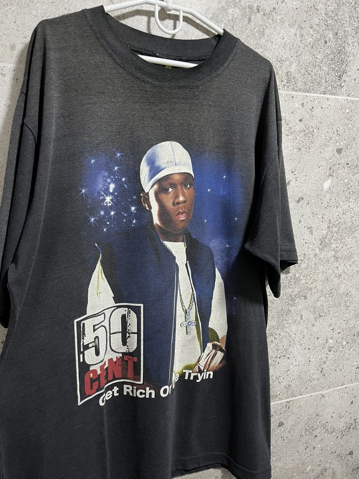 50 Cent × Rap Tees × Vintage Two&two 50 cent Get Rich Or Die Tryn Black Size L Size US L / EU 52-54 / 3 - 4 Thumbnail