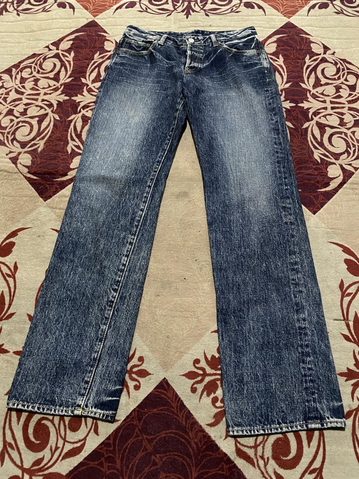 Japanese Brand Jhon Bull Flare Washed Denim Pants Size US 30 / EU 46 - 2 Thumbnail