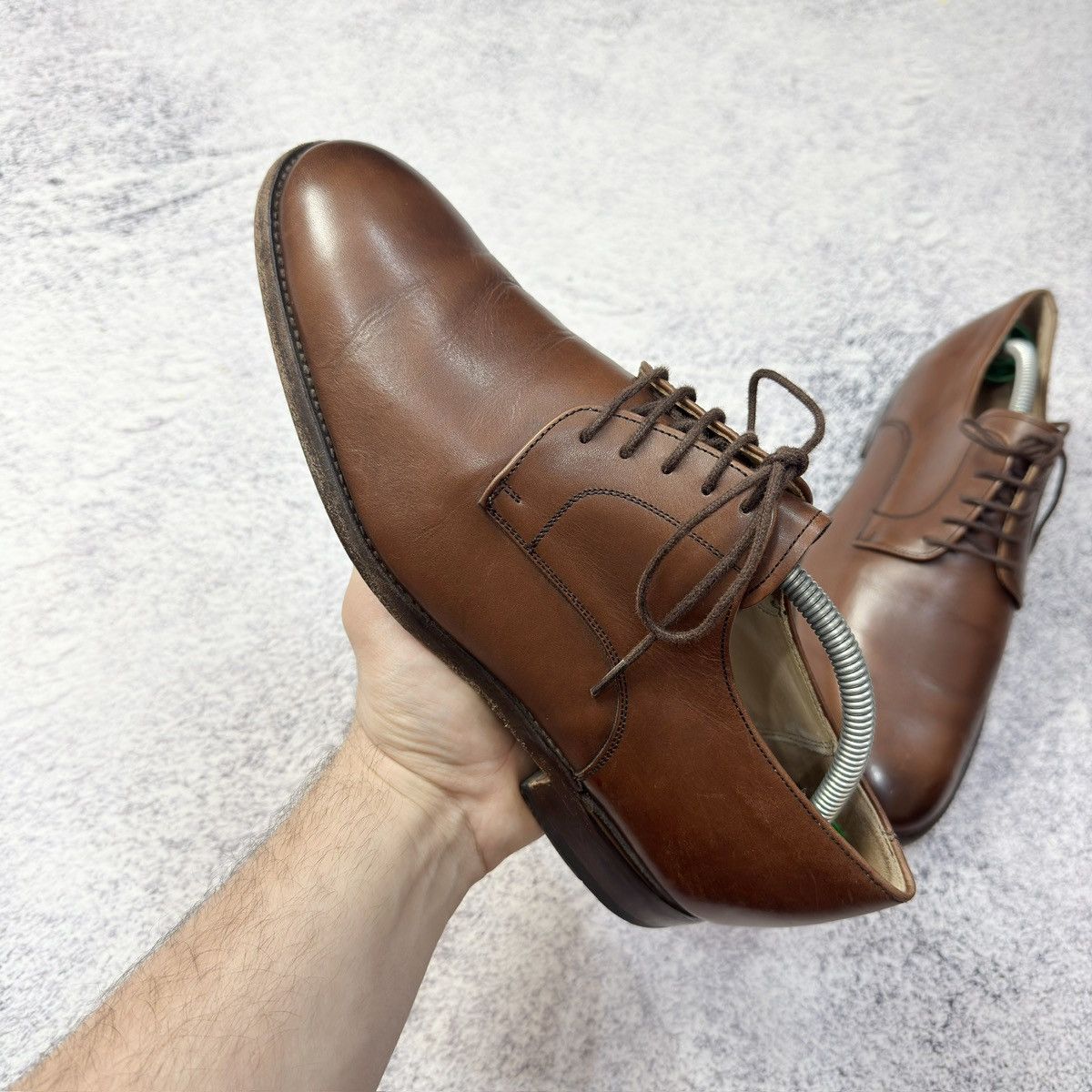 Designer Shoepassion Handmade Welted Brown Derbies US8.5 UK7.5 EU41 Size US 8.5 / EU 41-42 - 8 Thumbnail