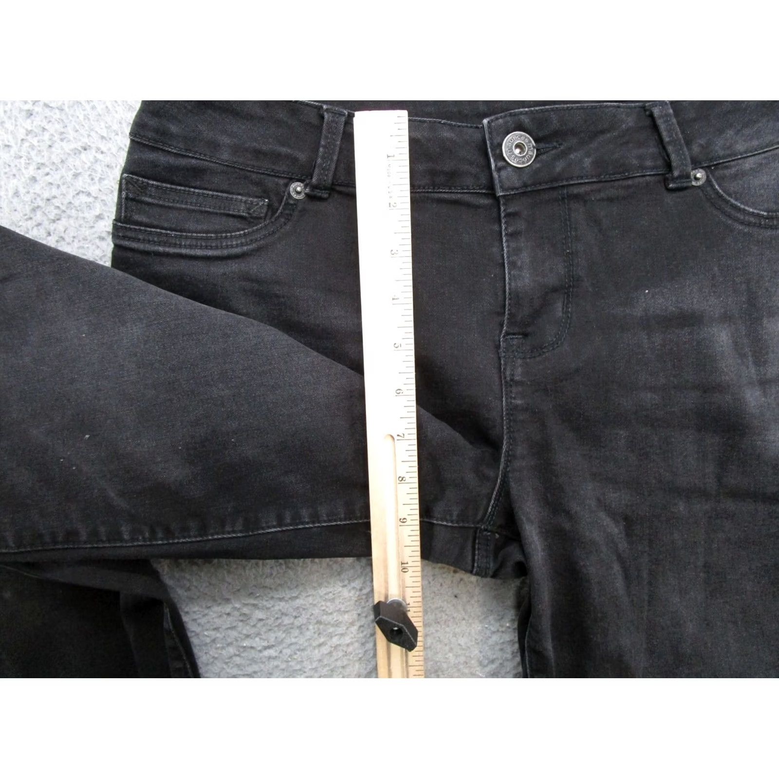 Vintage Maurices Black Stretch Denim Skinny Jeans Women's Size L Reg Denim Skinny Jeans Womens L Black Stretch Maurices Size 36" / US 14 / IT 50 - 5 Thumbnail