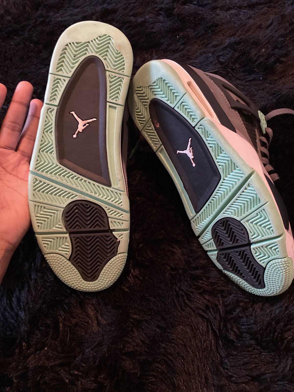 Jordan Brand Air Jordan 4 retro Green Glow Grey Size US 8.5 / EU 41-42 - 7 Thumbnail