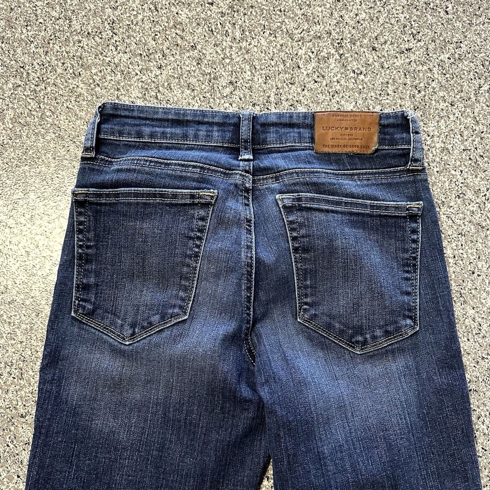 Lucky Brand Lucky Brand Jeans Womens 0 25x26 Ava Skinny Mid Rise Raw Hem Stretch Denim Ankle Jeans Blue Regular 5-Pocket Style 26 Inseam 25 Waist XS? Size 42" / US 20 - 5 Thumbnail