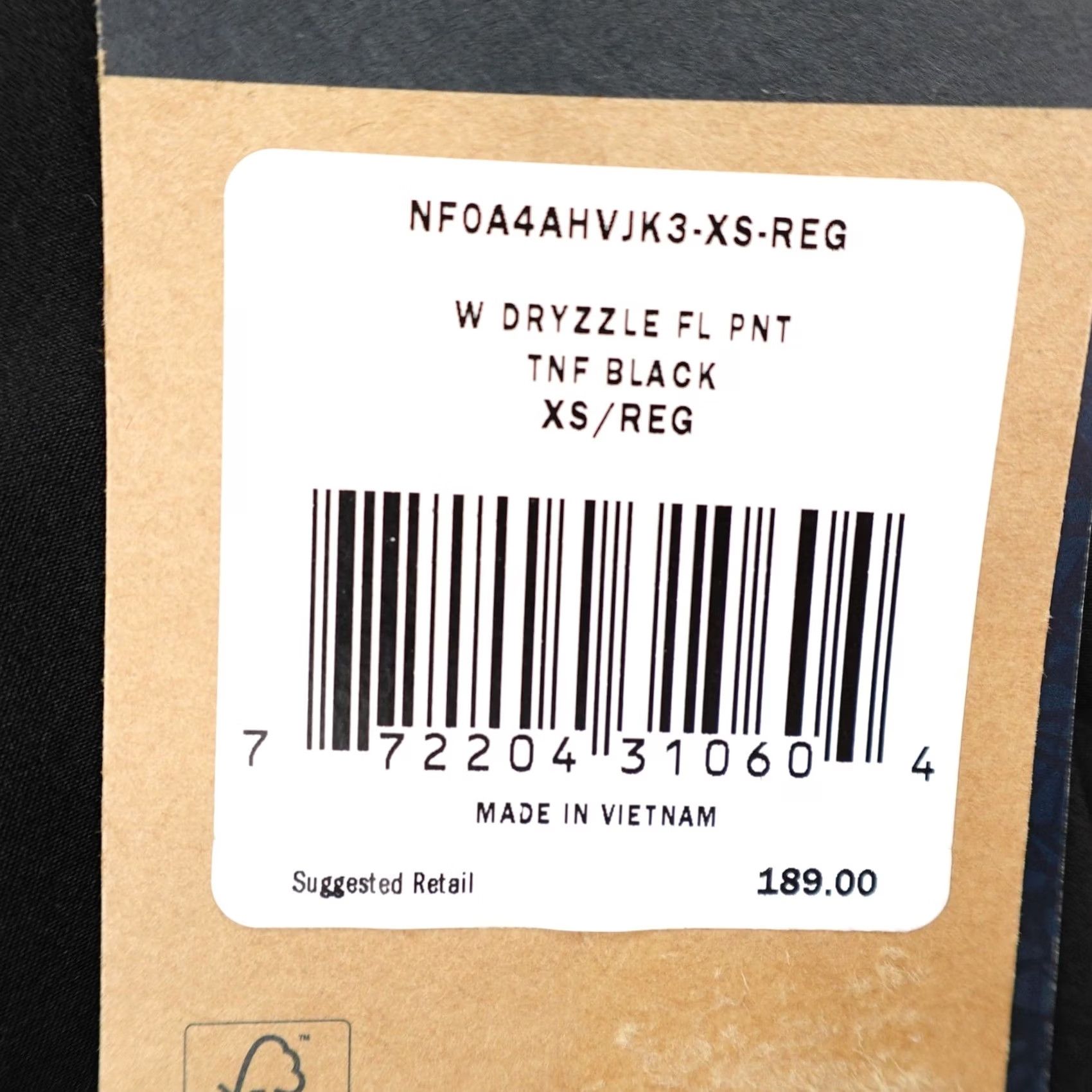 The North Face VINTAGE North Face Pants Womens XS Black Dryzzle FUTURELIGHT Waterproof Hiking Trail NEW Size 26" / US 2 / IT 38 - 5 Thumbnail