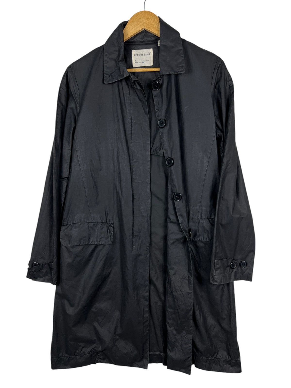 Helmut Lang 🔥 VINTAGE 1998 HELMUT LANG LIGHT LONG COAT MADE IN ITALY Size US S / EU 44-46 / 1 - 14 Thumbnail