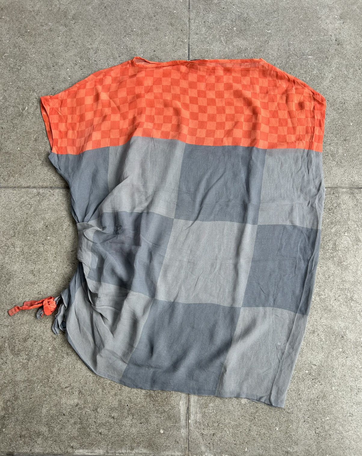 Dries Van Noten Dries Van Noten Checkered Patten Silk Kaftan Blouse Size XS / US 0-2 / IT 36-38 - 4 Thumbnail
