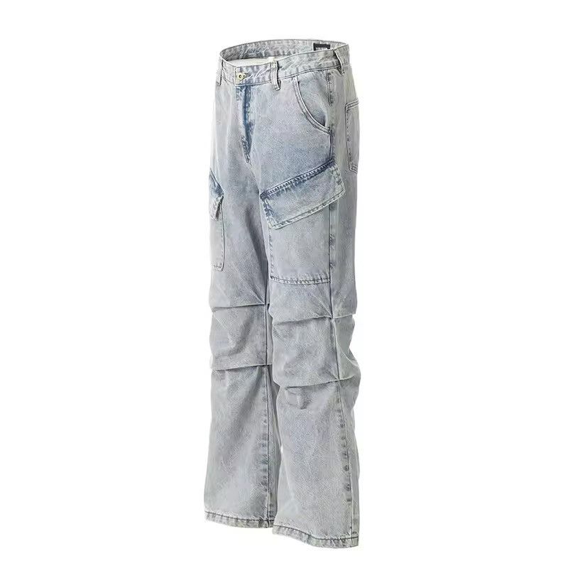 Japanese Brand × Jean Street wash frayed and distressed baggy jeans Size US 32 / EU 48 - 5 Thumbnail
