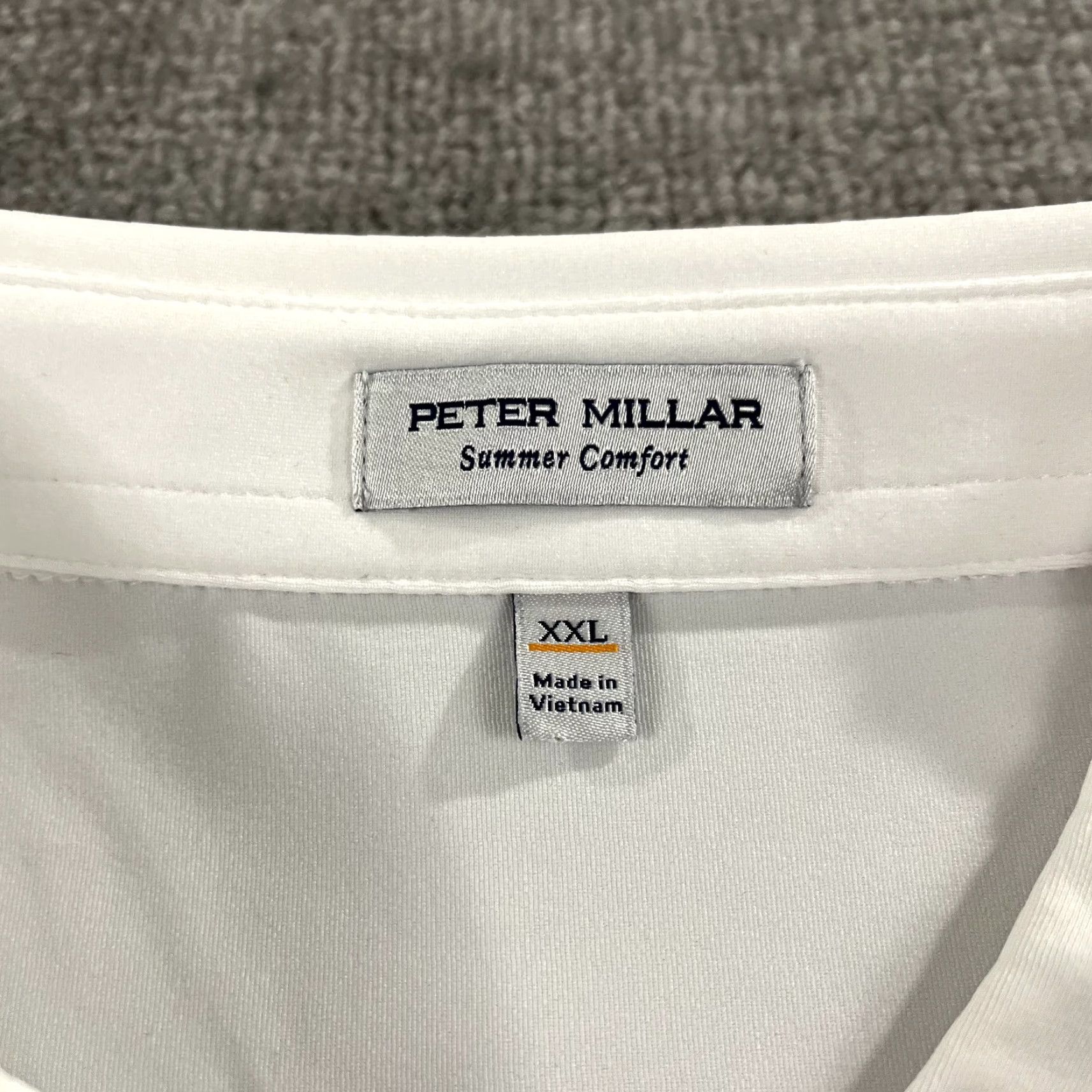 Peter Millar PETER MILLAR Polo Shirt Mens 2XL XXL White Golf S/S Boys & Girls Club Delaware Size US XXL / EU 58 / 5 - 2 Thumbnail