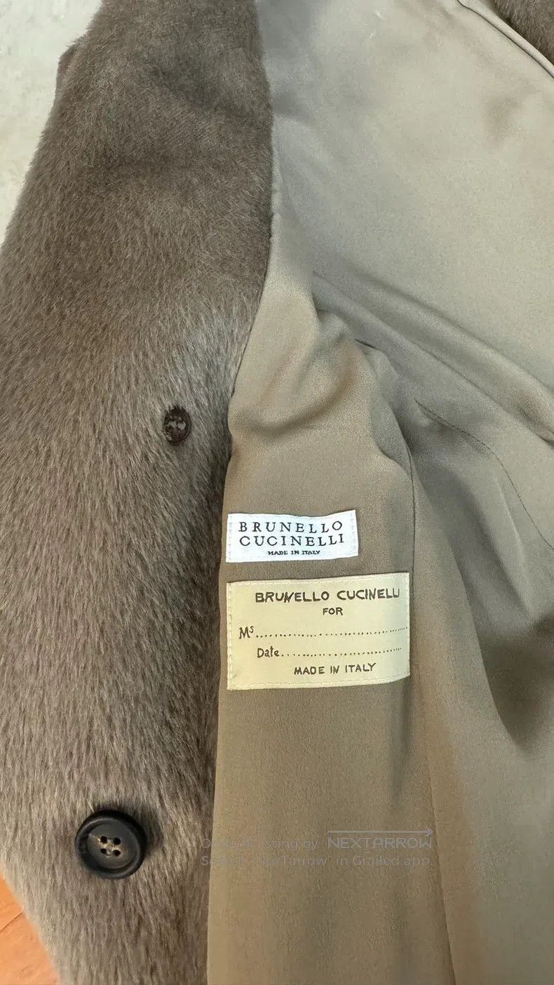 Brunello Cucinelli Brunello Cucinelli 65% Alpaca Wool + 35% Wool Coat Size XXS / US 00 / IT 34 - 5 Thumbnail