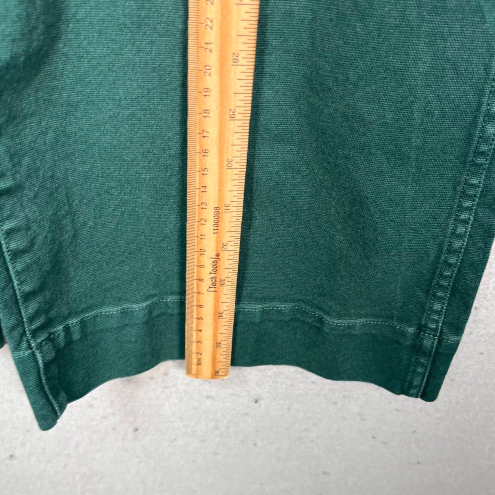 Madewell Madewell Womens Pants Casual 24P Petite Green Wide-Leg Cropped Cotton Blend 26.5in Inseam Womens Size 42" / US 20 - 6 Thumbnail