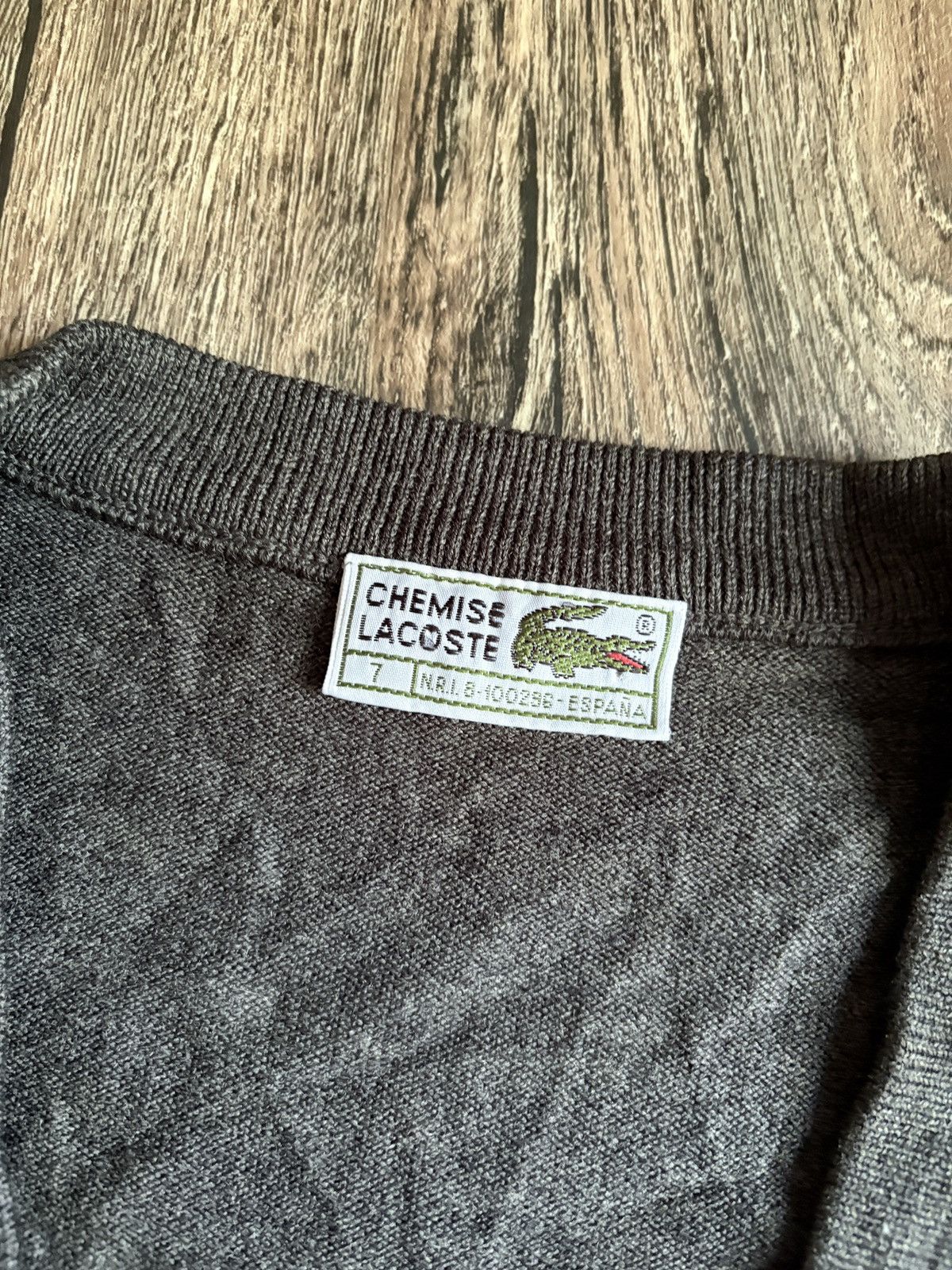 Lacoste Vintage 1980s Lacoste Chemise Wool Cardigan Vest Sweater Size US XL / EU 56 / 4 - 2 Thumbnail