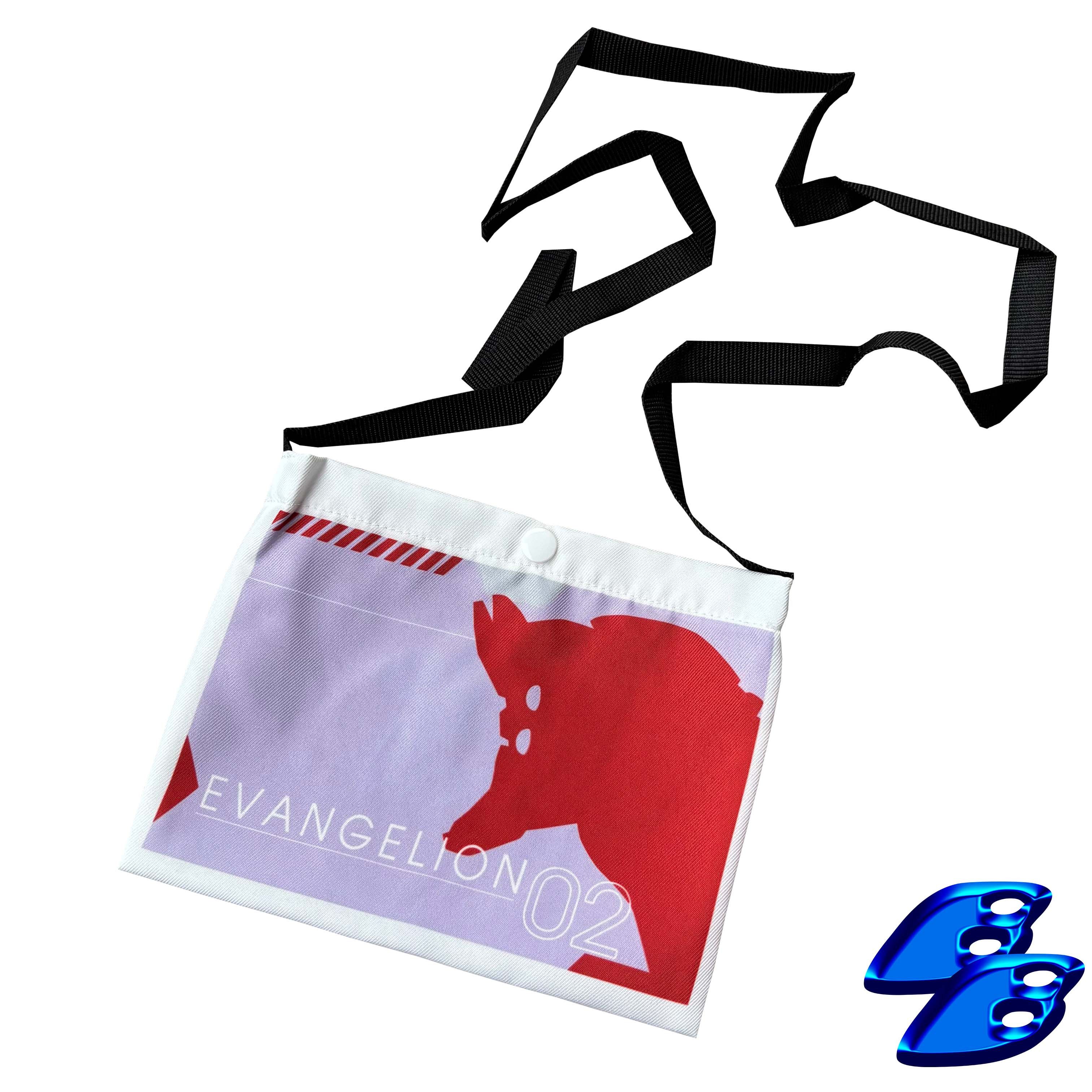 Evangelion 02 Sacoche Sling Bag Anime in Red, Men's