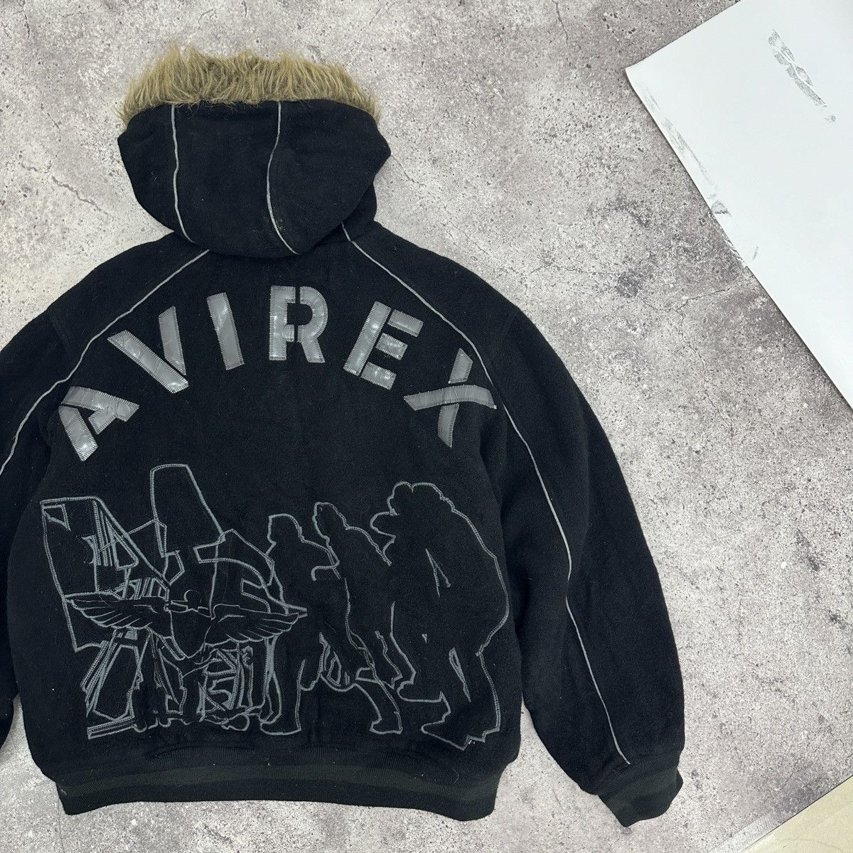 Avirex Vintage 90s Avirex Leather & Wool Jacket USA embroidered y2k Size US XL / EU 56 / 4 - 5 Thumbnail