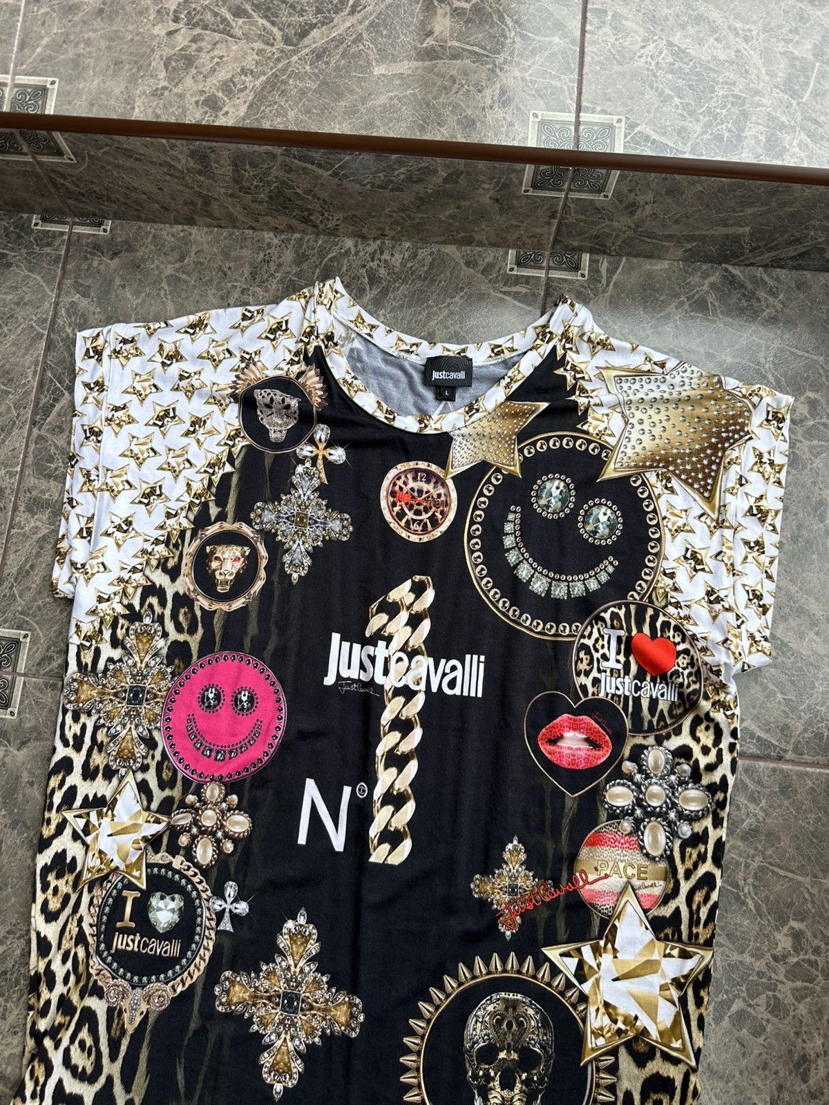 Just Cavalli Just Cavalli Woman Tunic Abstract Print Shirt Sz L Size L / US 10 / IT 46 - 4 Thumbnail