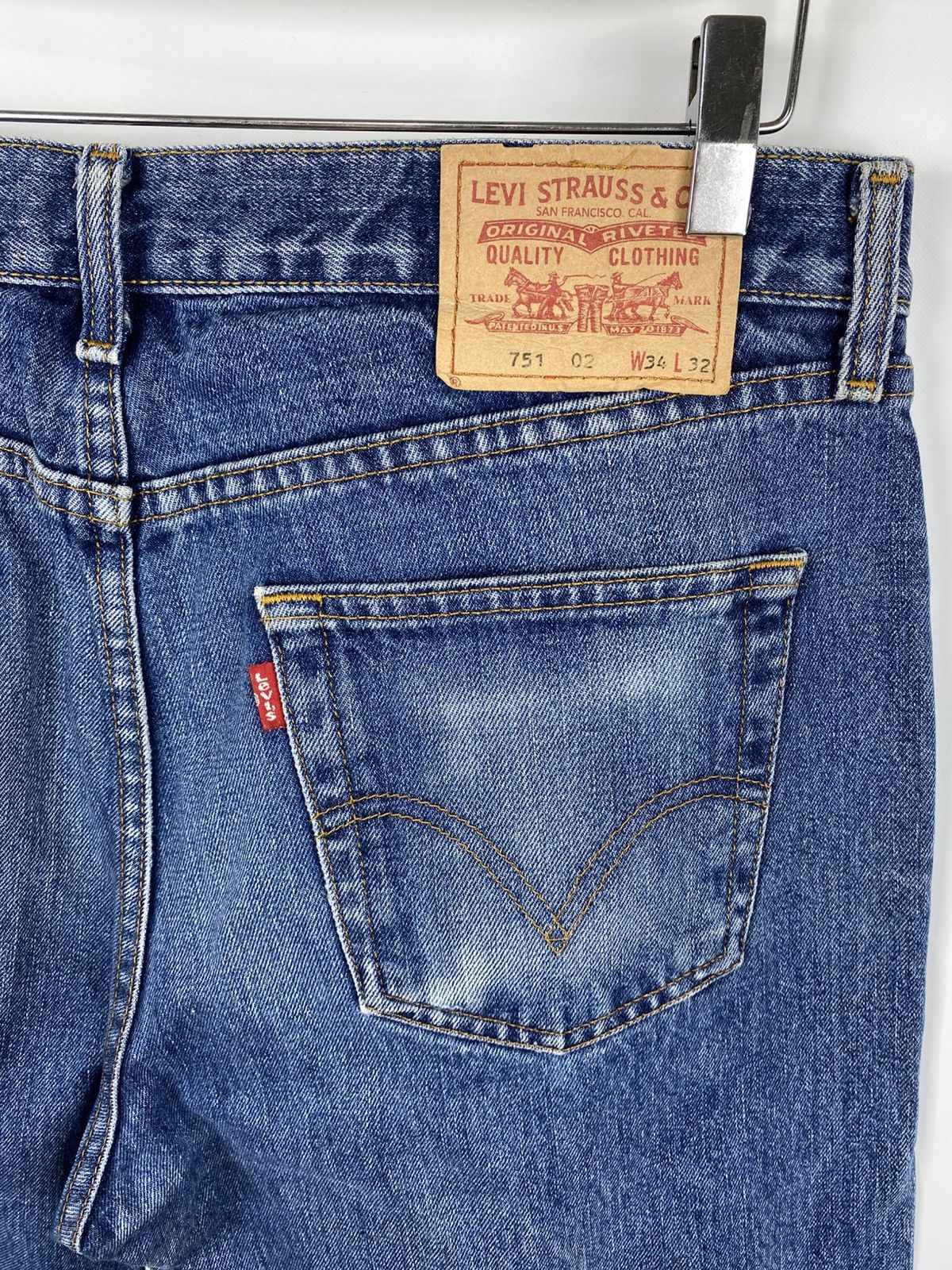 Levi's Levis Vintage Jeans 00s 751 Men size 34 x 32 Size US 34 / EU 50 - 5 Thumbnail