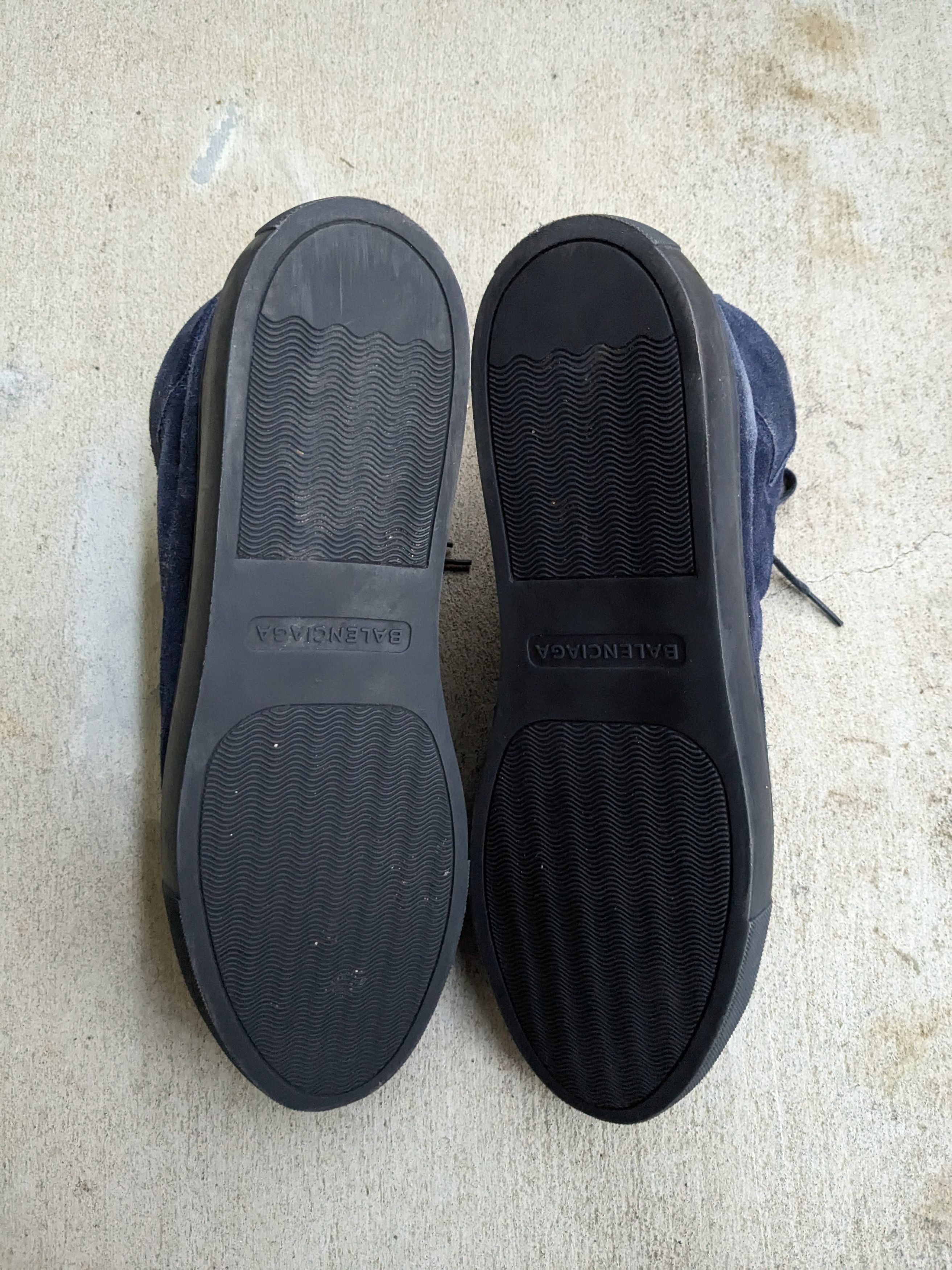 Balenciaga Balenciaga Arena Navy Blue 14 Suede Leather High Tops Size US 14 / EU 47 - 17 Thumbnail
