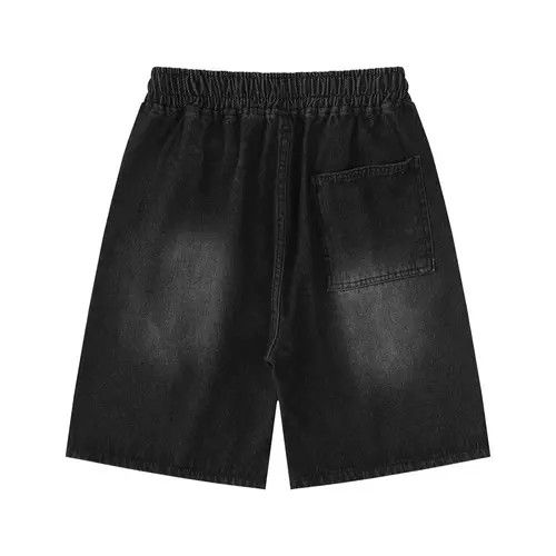 VIBE Star embroidered washed denim shorts Size US 32 / EU 48 - 6 Thumbnail