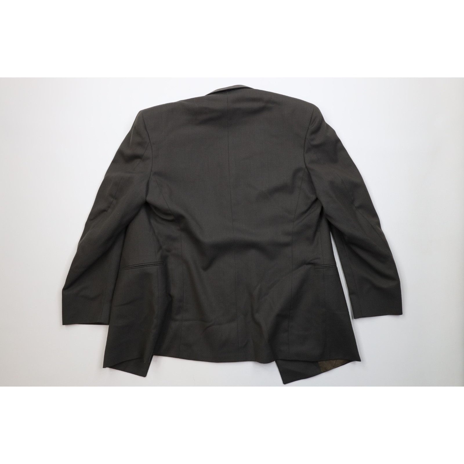 Vintage Vintage 70s 80s 2 Piece Wool Double Breasted Suit Wedding Size 44L - 13 Thumbnail