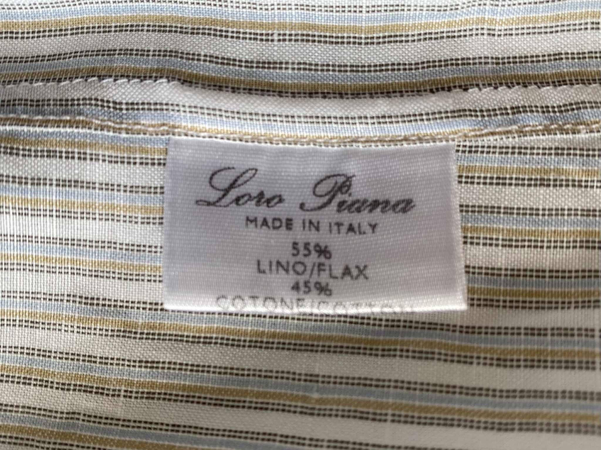 Loro Piana Loro Piana Button Up Striped Clean Official Cotton Shirt Size US M / EU 48-50 / 2 - 9 Thumbnail