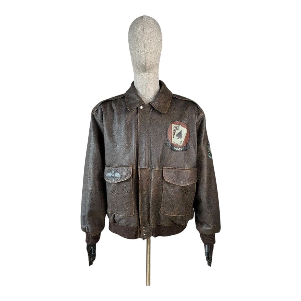 Vintage Vintage A-2 Flyers Leather Bomber Jacket Air Force Size US XL / EU 56 / 4 - 1 Thumbnail