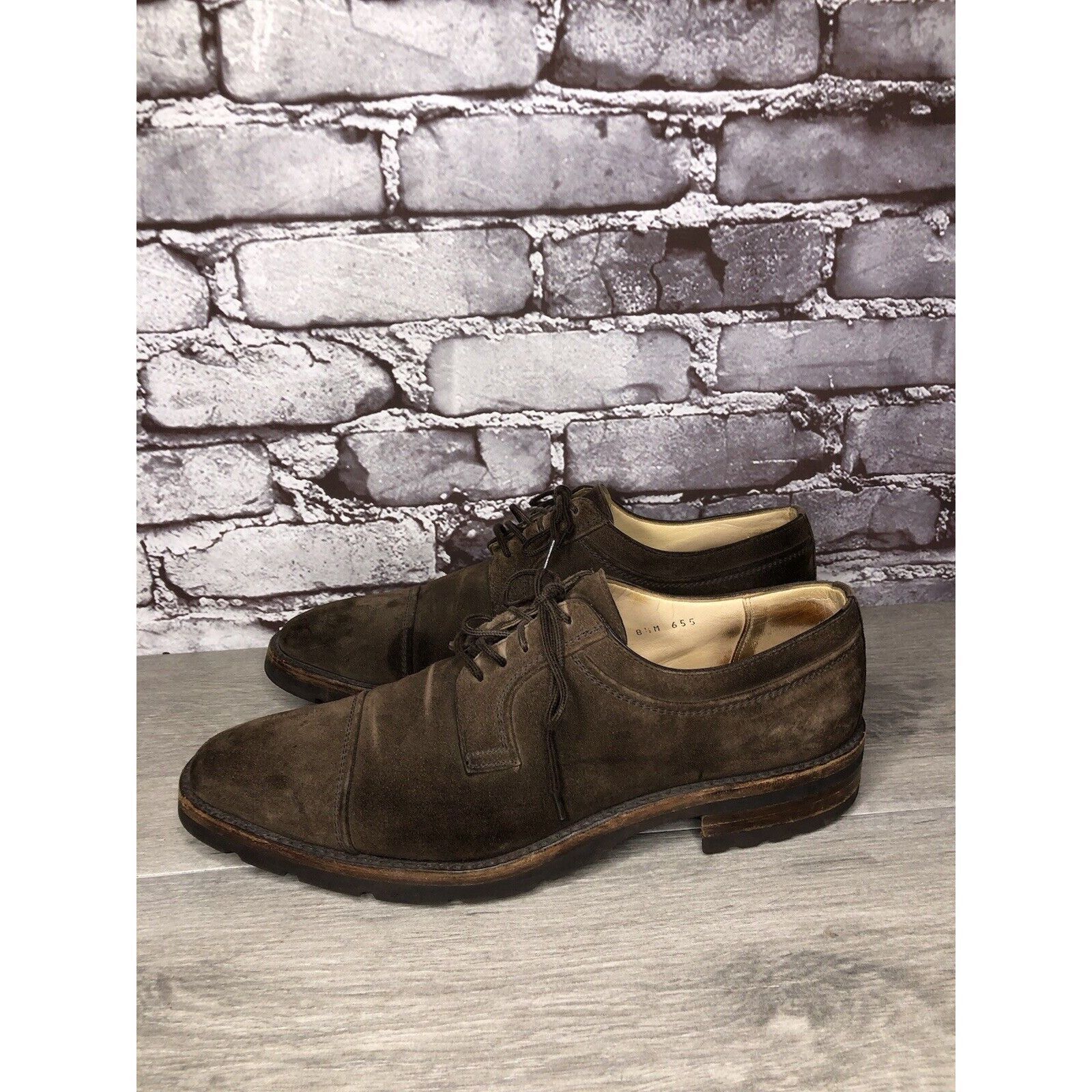 Gravati Gravati Vibram Brown Suede Leather Cap Toe Oxfords Shoes Men Size US 8.5 / EU 41-42 - 6 Thumbnail