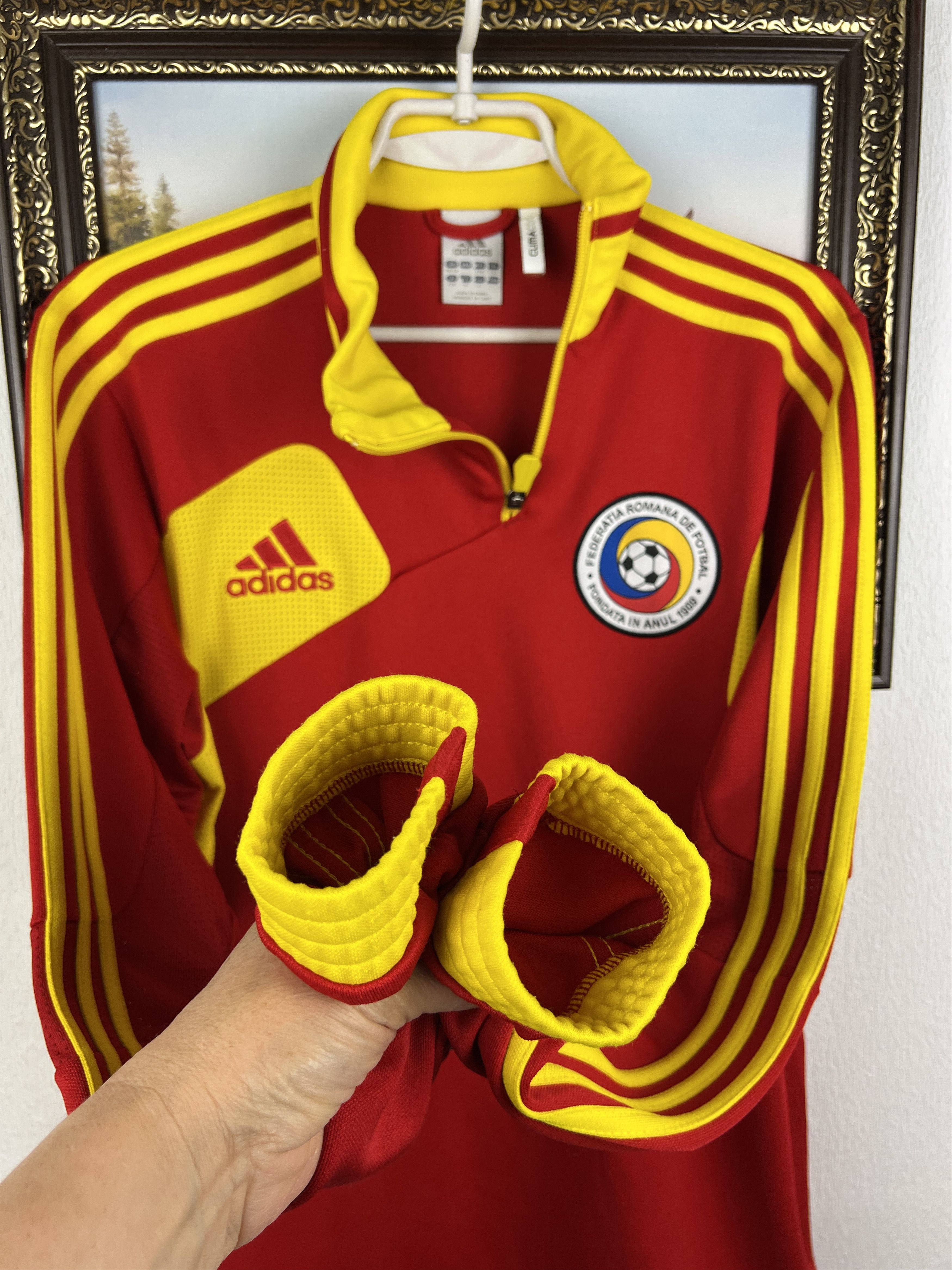Adidas Vintage Romania Football Sweatshirt Soccer Track Top Jacket Size US M / EU 48-50 / 2 - 6 Thumbnail