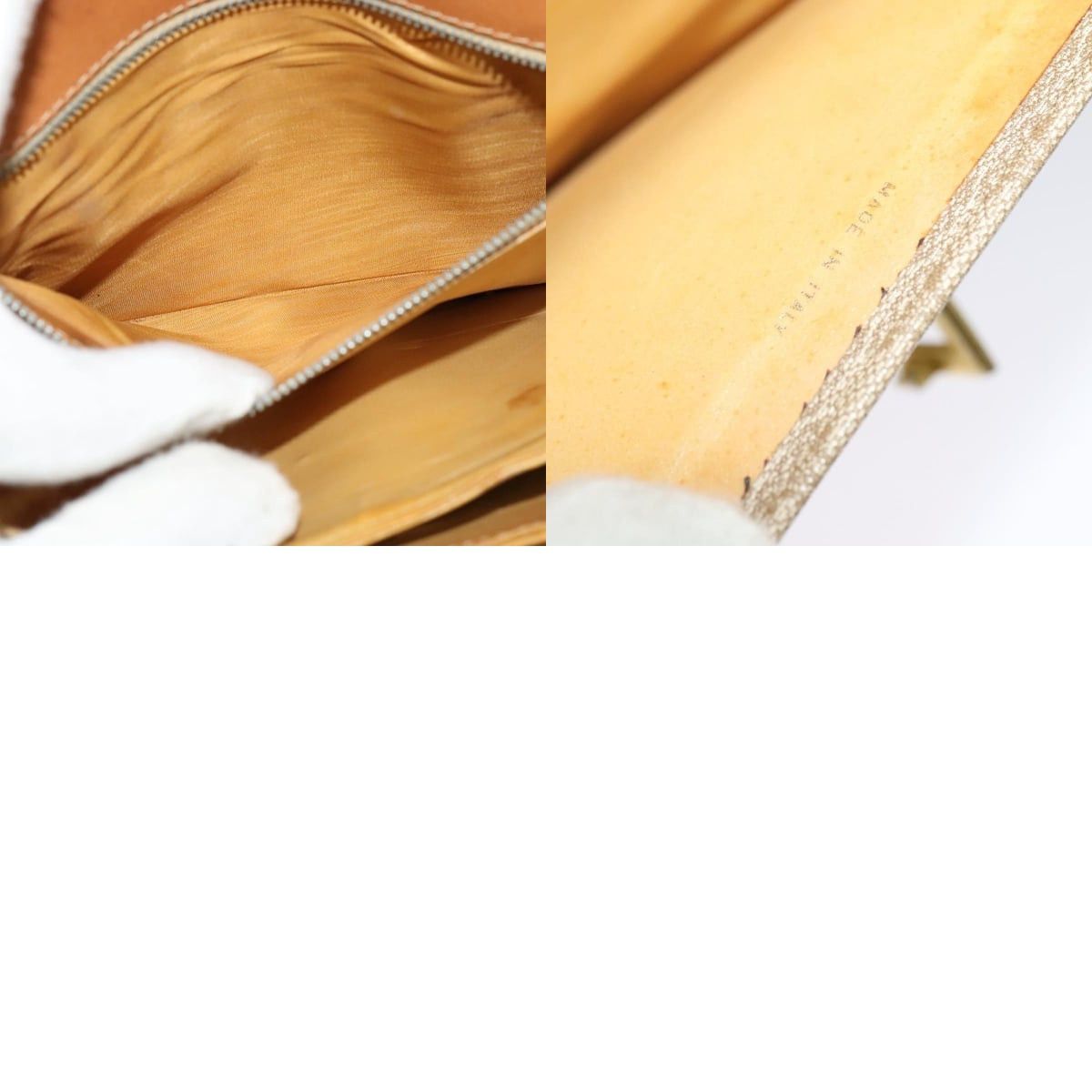 Celine CELINE Macadam Canvas Shoulder Bag Pvc Beige Gold Size ONE SIZE - 13 Thumbnail