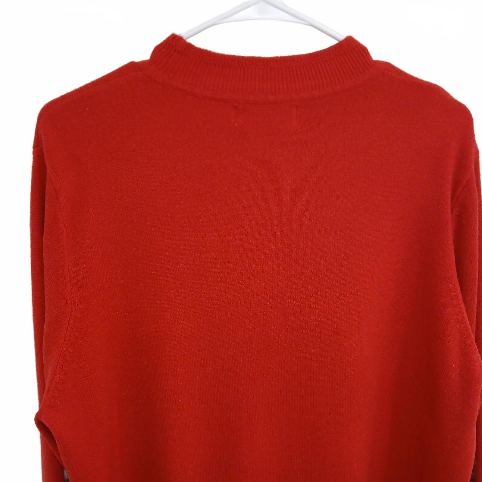 Designer Red Knit Sweater Sag Harbor Women's Extra Large Size XL / US 12-14 / IT 48-50 - 4 Thumbnail