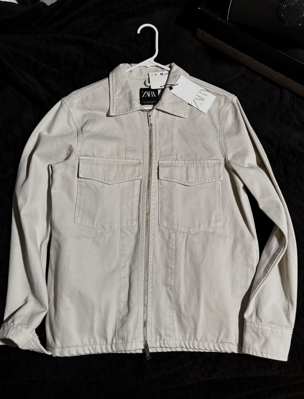 Zara Zara tan/beige denim jacket Size US M / EU 48-50 / 2 - 1 Thumbnail