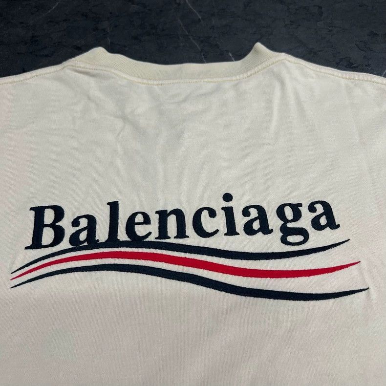 Balenciaga Balenciaga Beige Sea Waves Embroidery Short Sleeve-2506 Size US M / EU 48-50 / 2 - 5 Thumbnail