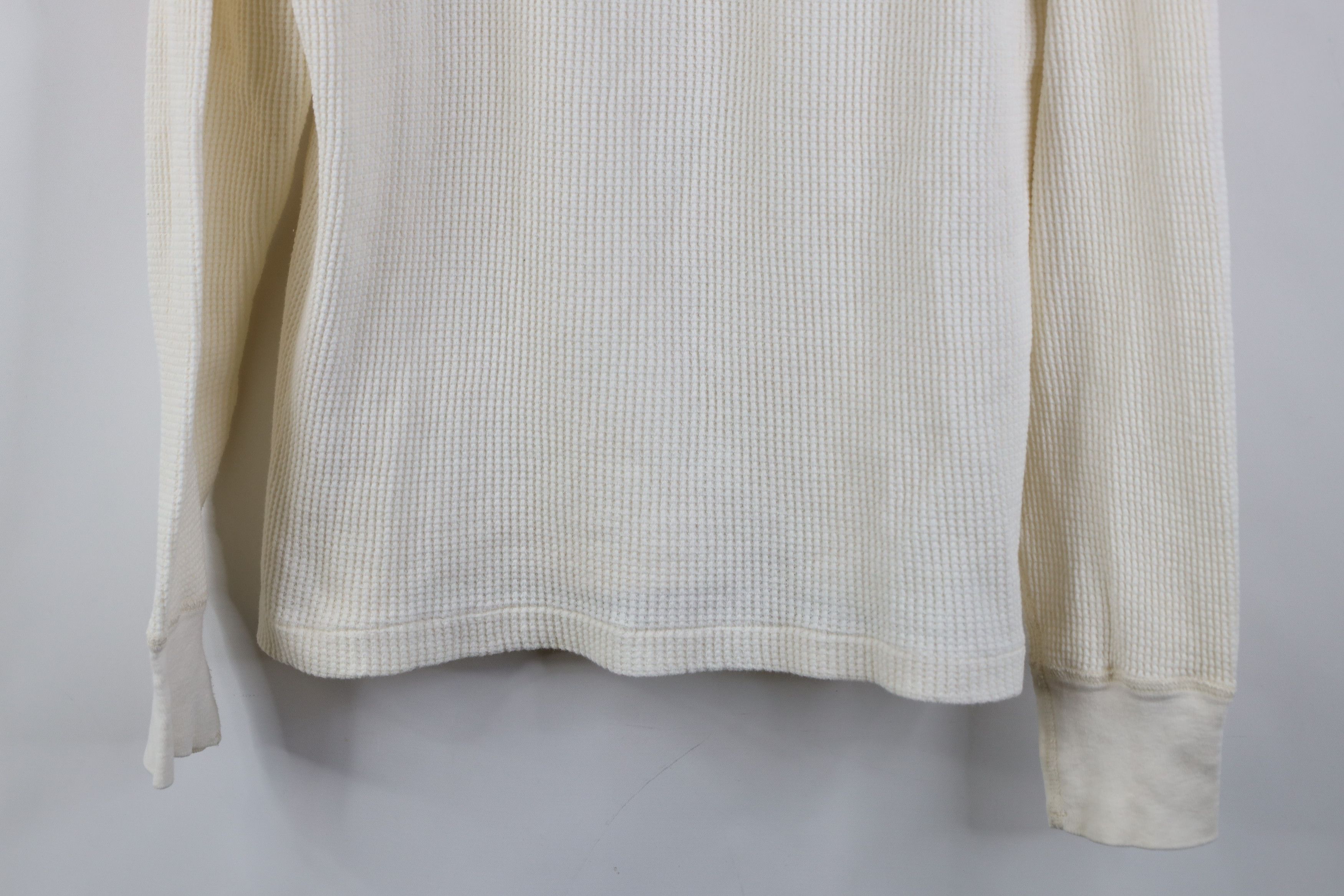 Gap Vintage 90s Gap Waffle Long Sleeve Henley T-Shirt Cream USA Size US M / EU 48-50 / 2 - 3 Thumbnail