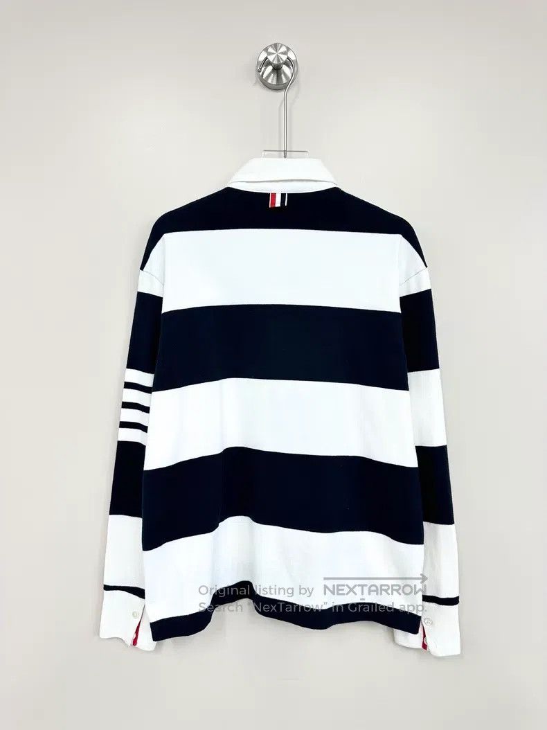 Thom Browne Thom Browne Black and White Colorblocked Long-sleeve Polo Size XS / US 0-2 / IT 36-38 - 2 Thumbnail