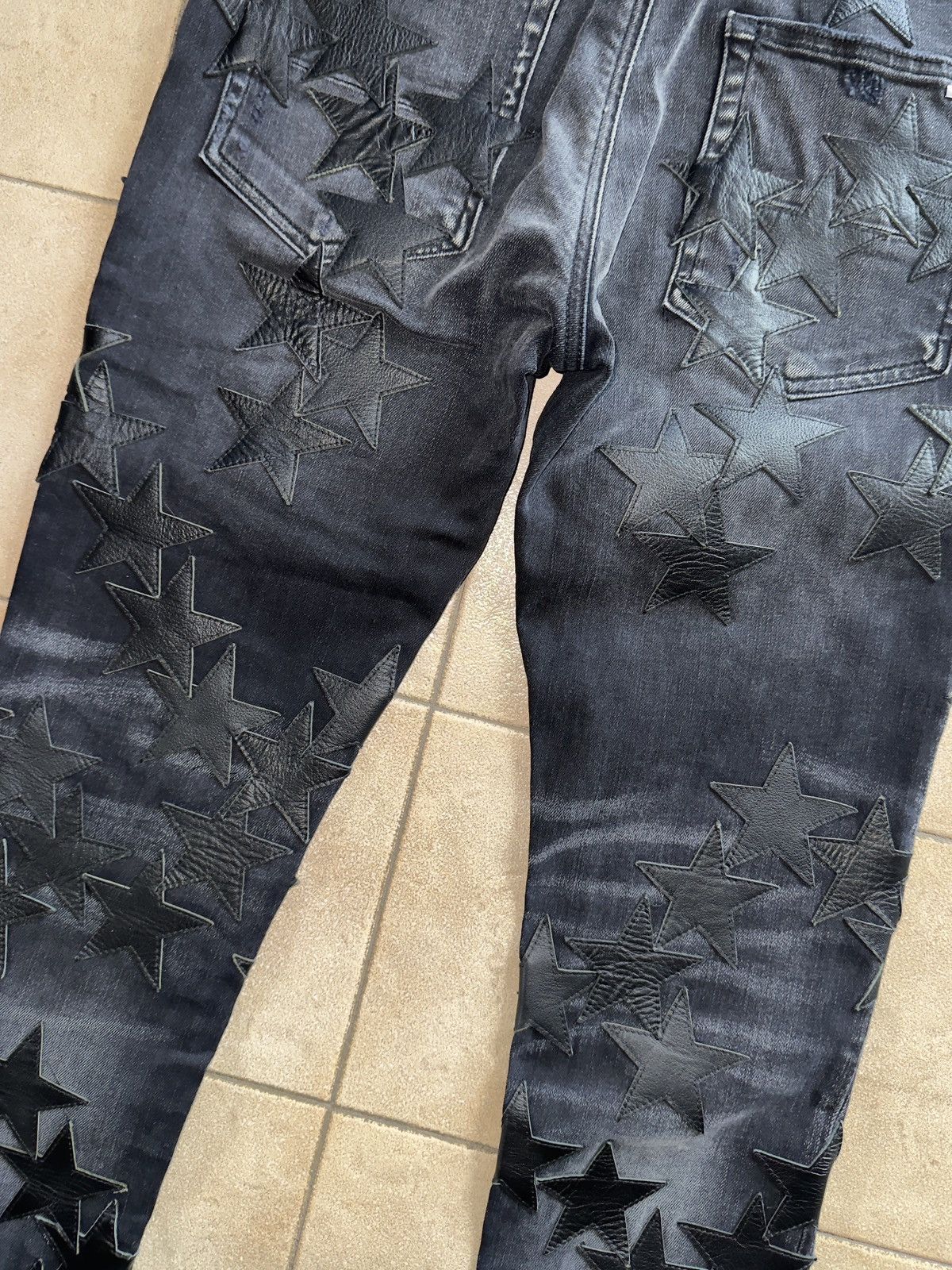 Amiri Amiri Chemist leather star aged jeans Size US 30 / EU 46 - 12 Thumbnail