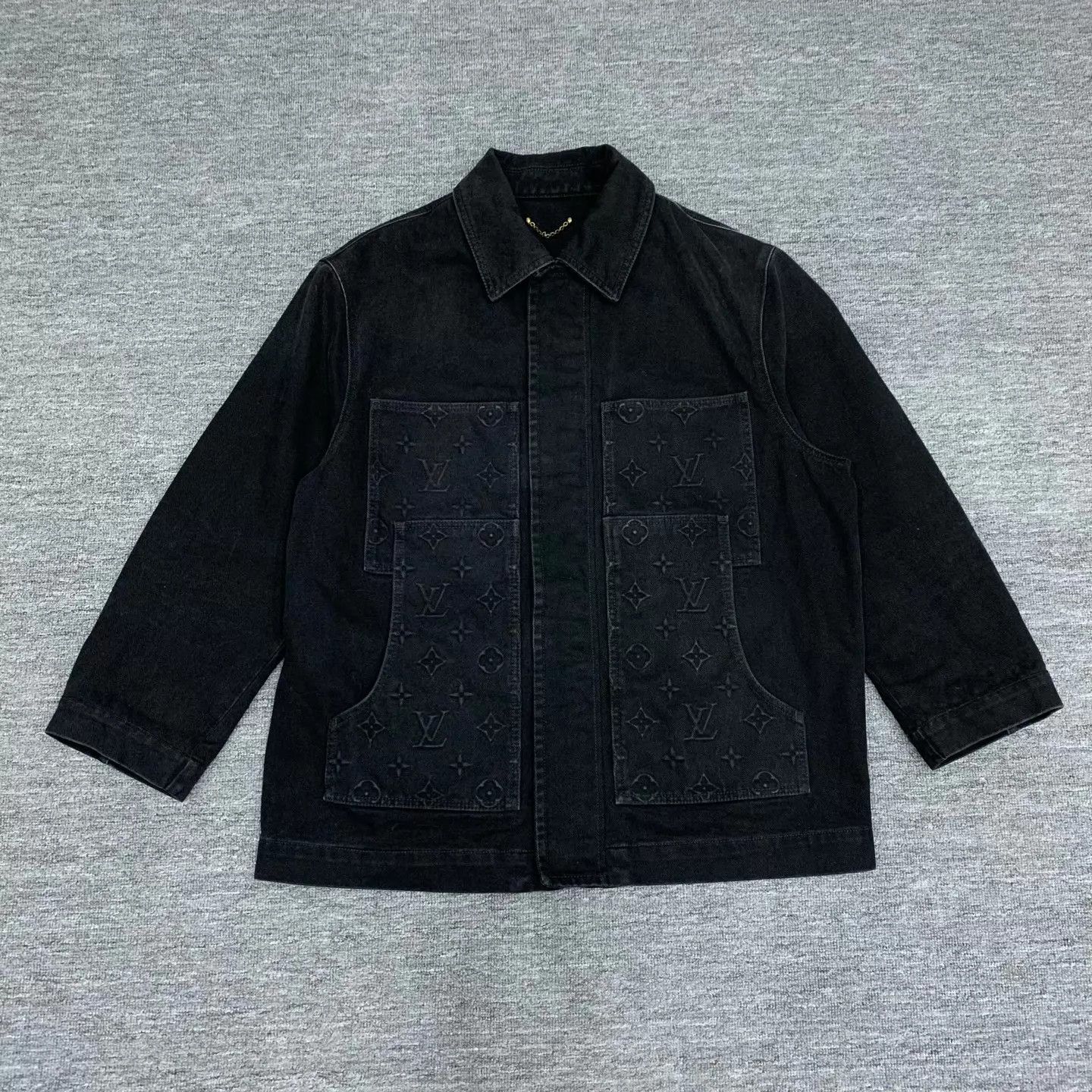 Louis Vuitton LV Monogram All Over Washed Denim Jacket 52 95 New Size US L / EU 52-54 / 3 - 1 Thumbnail