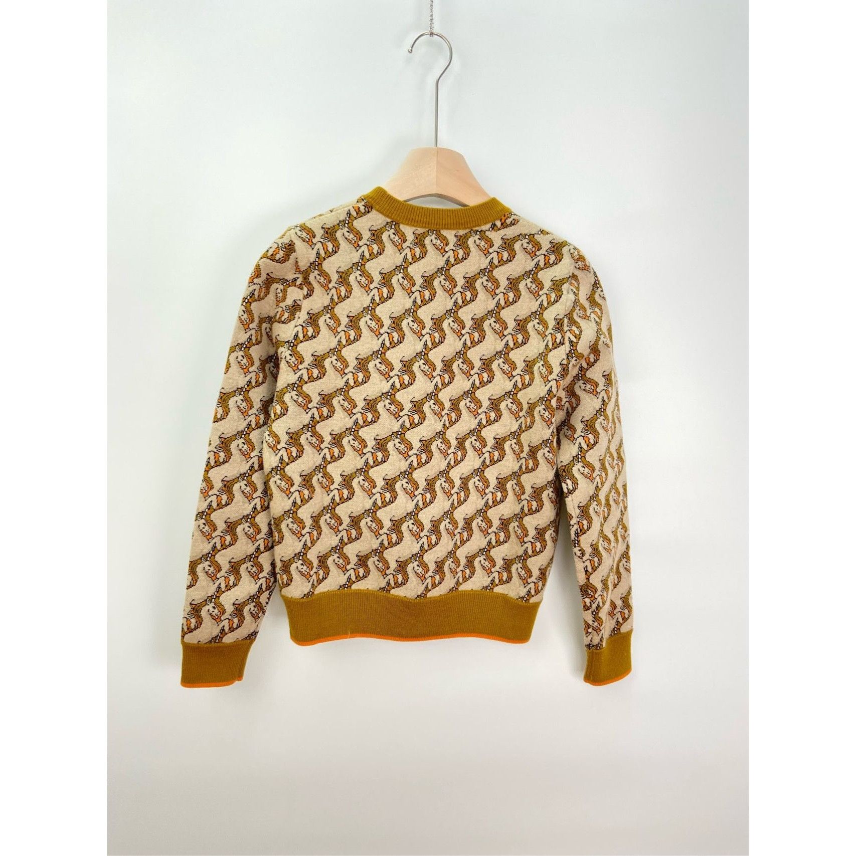 Burberry Burberry Unicorn Print Merino Wool Sweater, Beige Size XS / US 0-2 / IT 36-38 - 7 Thumbnail