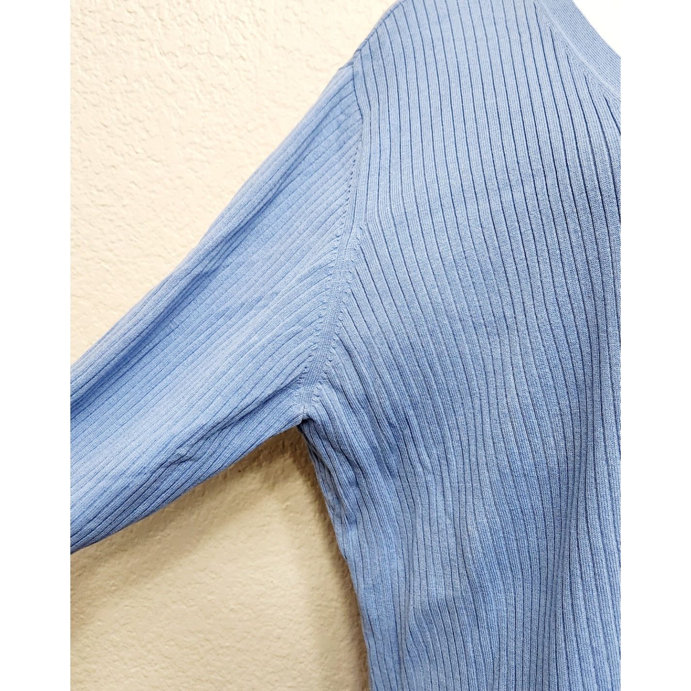 Other Chico's Blue Silk Blend Button Up Cardigan Sweater 3 XL Size XL / US 12-14 / IT 48-50 - 2 Thumbnail