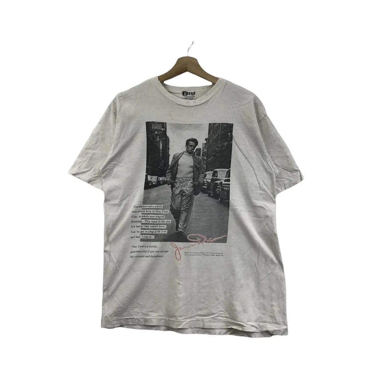 Vtg 1991 JAMES DEAN HOLLYWOOD Celebrity Tee Shirt Movie