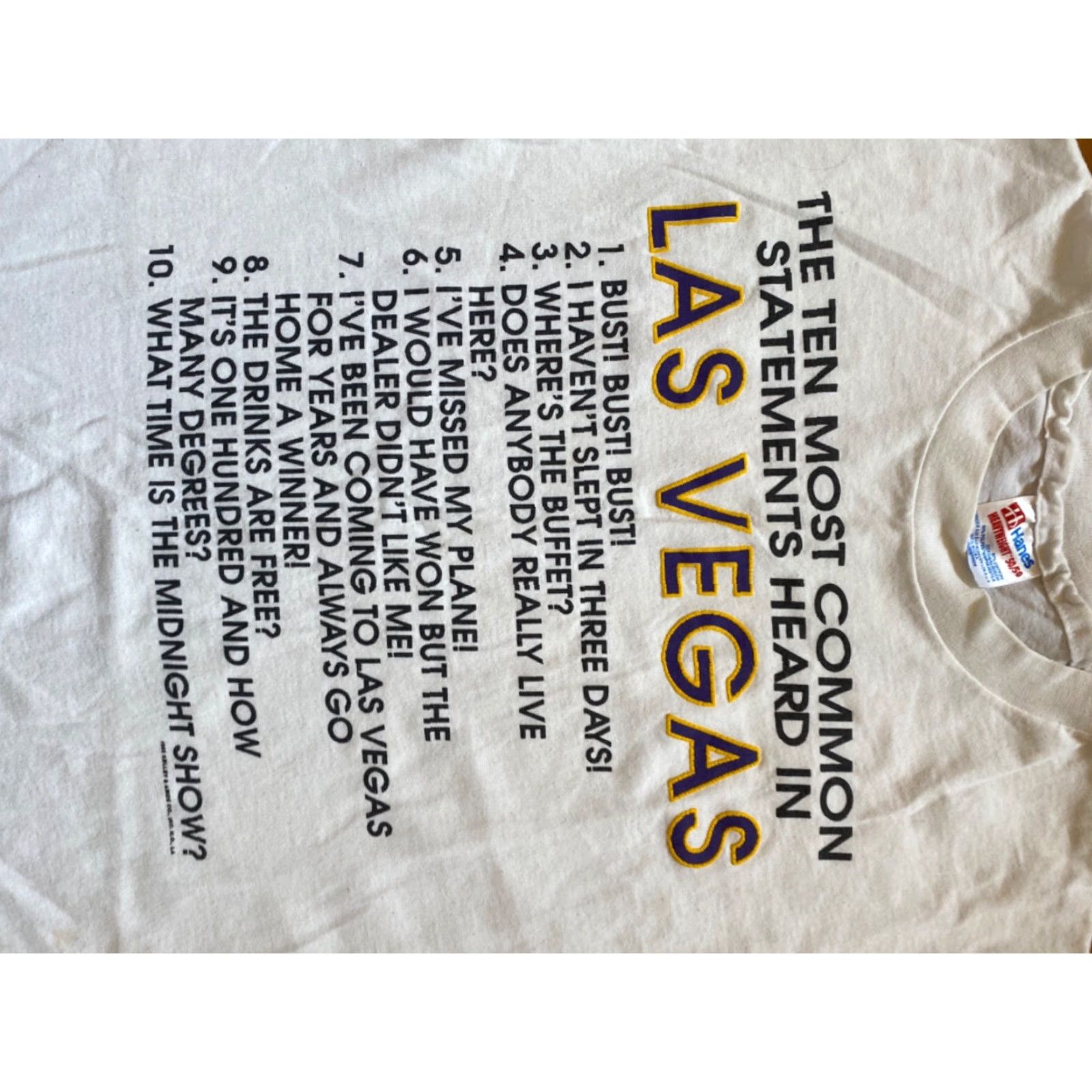 Vintage VINTAGE Funny Gambling Las Vegas Cards graphic T shirt Single Stitch Sz L Mens White Size US L / EU 52-54 / 3 - 3 Thumbnail