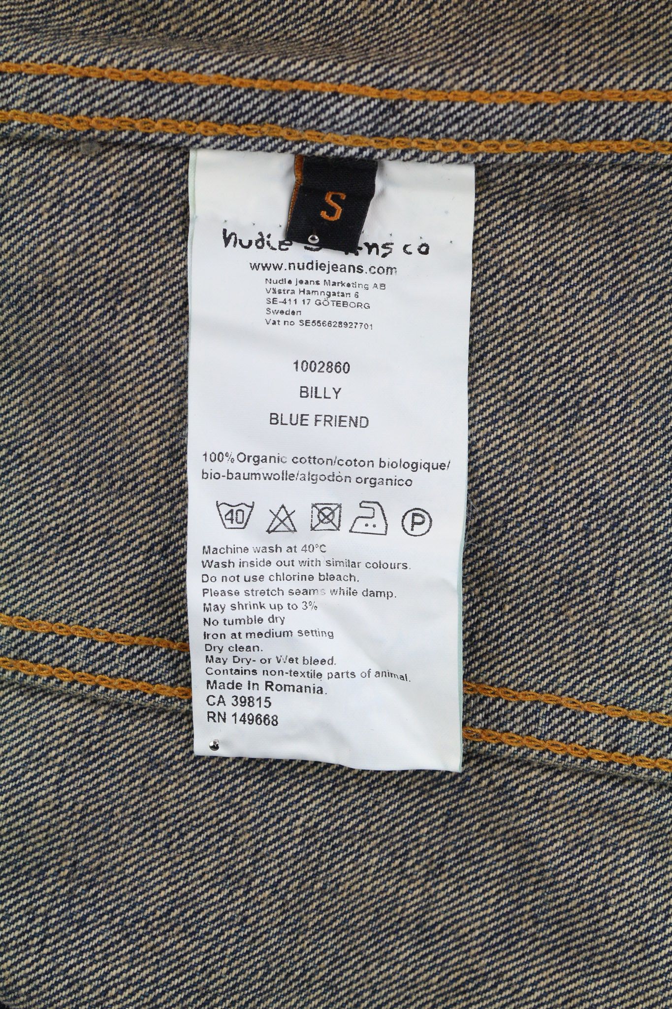 Nudie Jeans BILLY S Blue Friend Organic Polo Washed Jacket 81942 Size US S / EU 44-46 / 1 - 8 Thumbnail