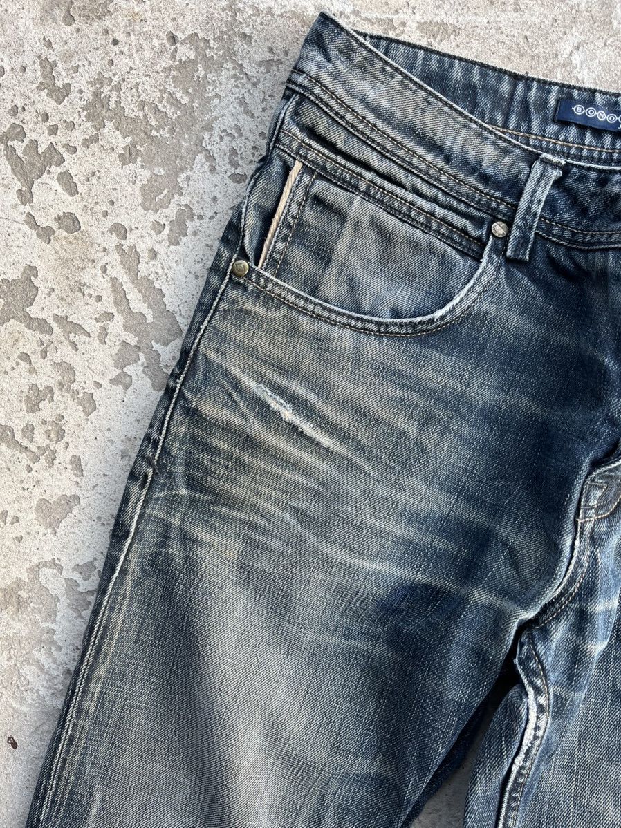 If Six Was Nine × Le Grande Bleu (L.G.B.) × Tornado Mart Japanese Distressed Balenciaga Style Y2K Jeans Faded Denim Size US 32 / EU 48 - 3 Thumbnail