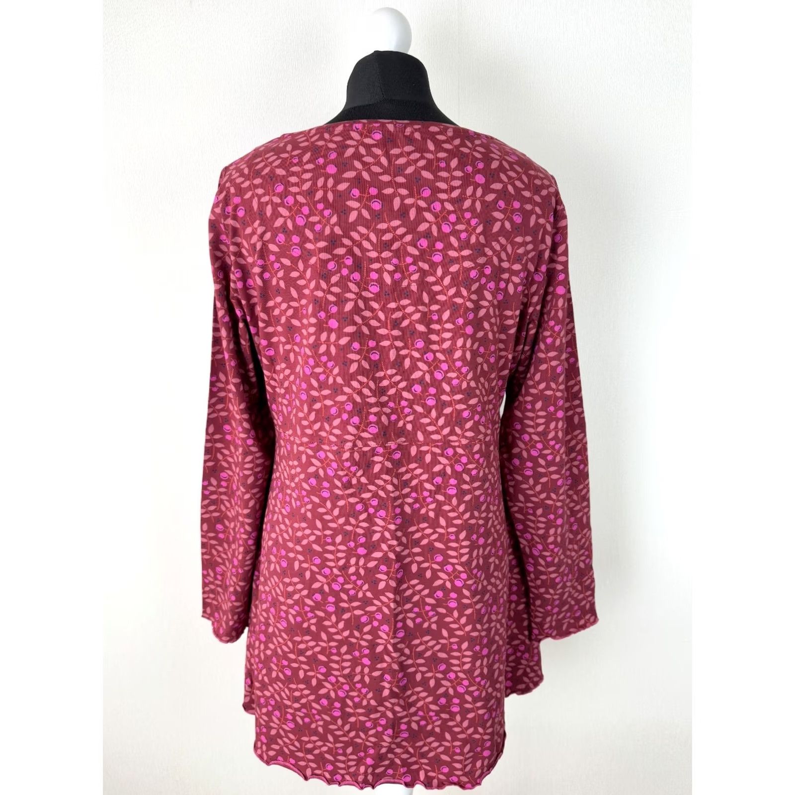 Vintage Gudrun Sjoden Tunic Shirt Womens L Long Sleeve Multicoloured Modal Casual Shirt Size L / US 10 / IT 46 - 3 Thumbnail