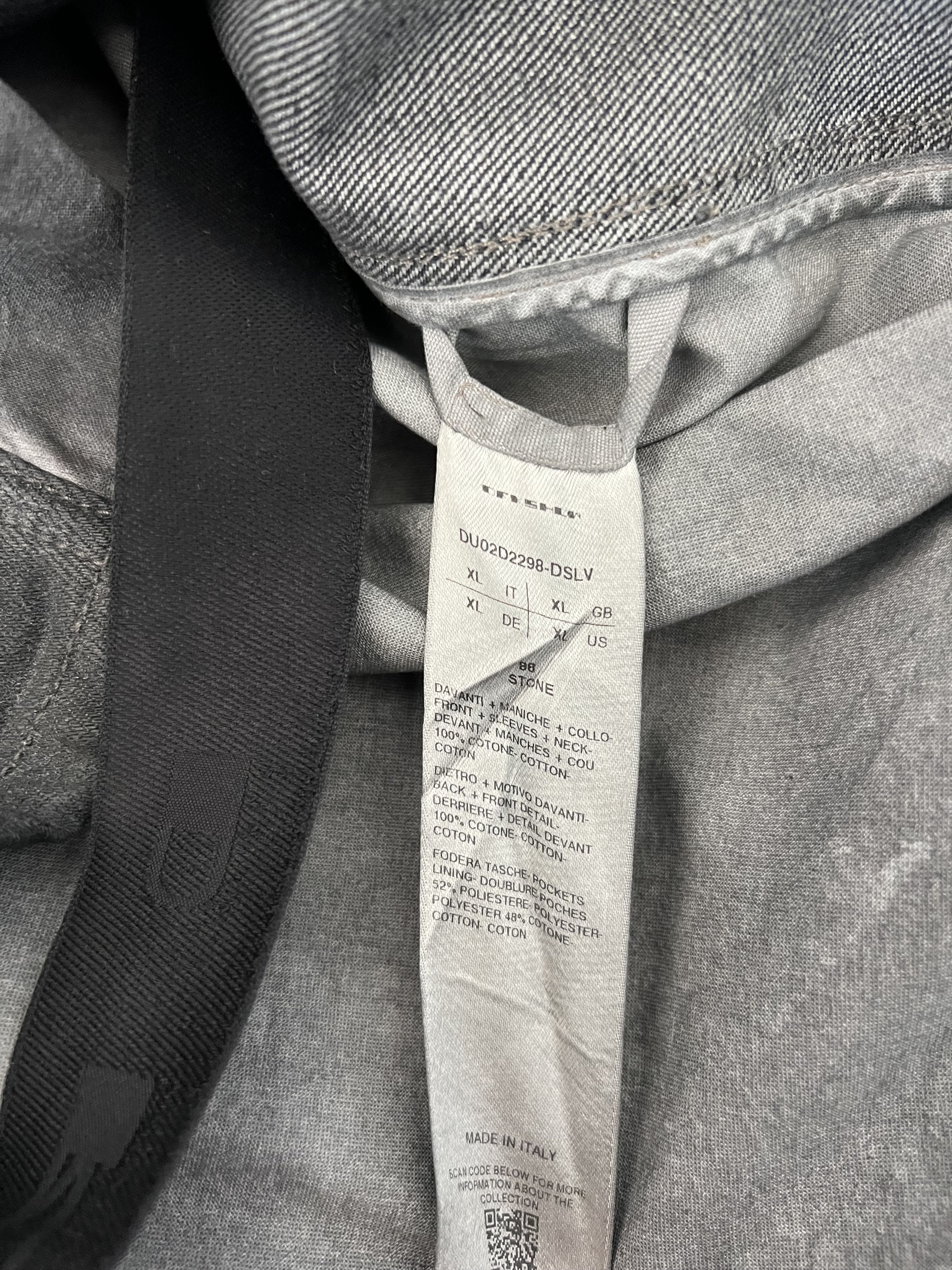 Rick Owens Drkshdw Rick Owens DRKSHDW Splintered Shirt in Stone Grey Size US XL / EU 56 / 4 - 10 Thumbnail