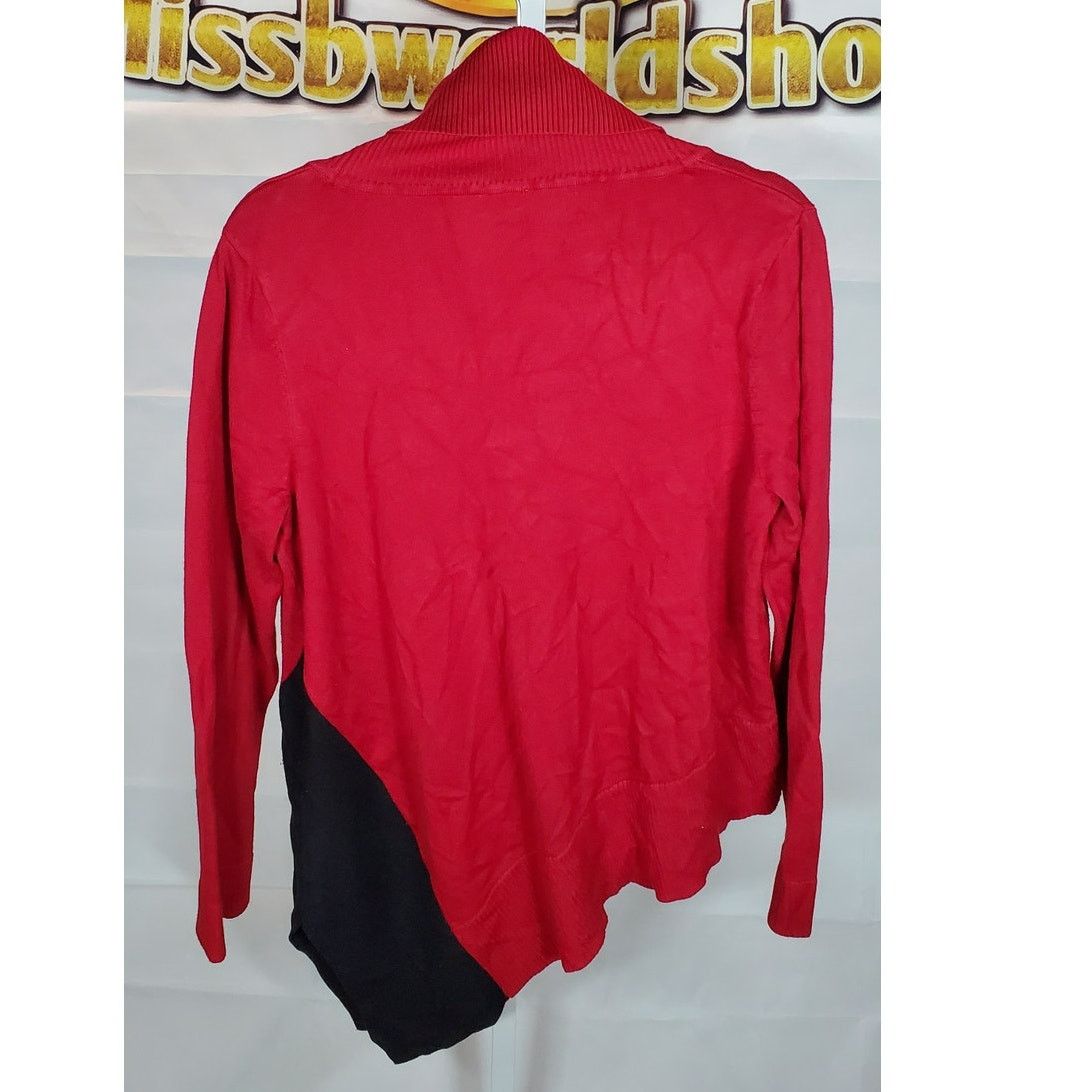 Other Chico’s Red Ribbed Knit Sweater Top Women’s Size 2 Size M / US 6-8 / IT 42-44 - 1 Thumbnail