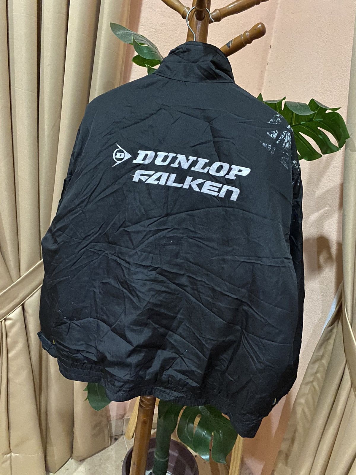 Vintage Dunlop Falken Racing Jacket – Black Lightweight Zip-Up, XL Size US XL / EU 56 / 4 - 6 Thumbnail